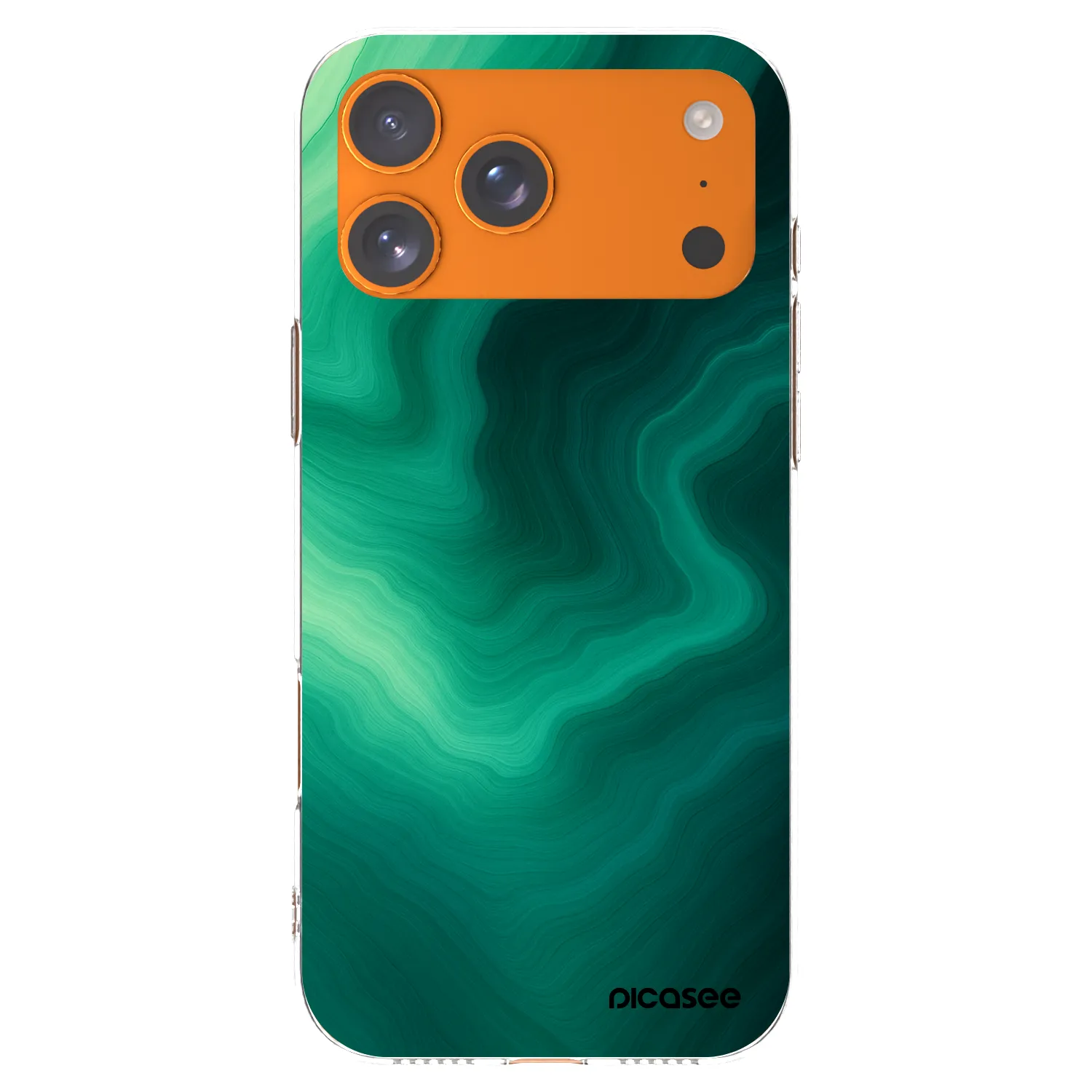 Picasee silikonski prozorni ovitek za Apple iPhone 17 Pro Max - Malachite