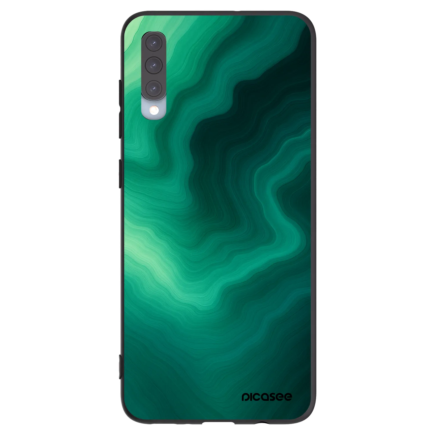Picasee silikonski črni ovitek za Samsung Galaxy A70 A705F - Malachite