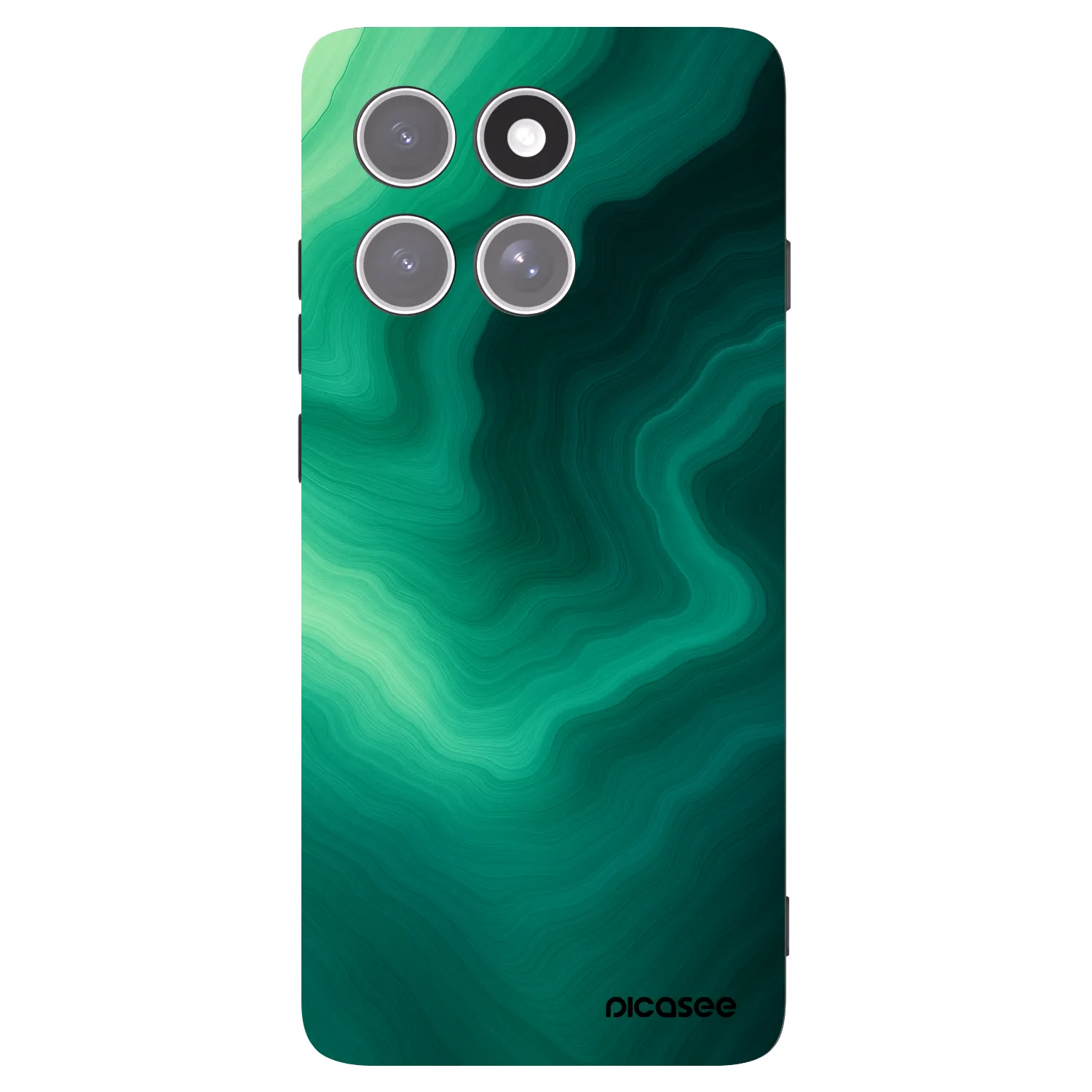 Picasee silikonski črni ovitek za Motorola Edge 60 Pro - Malachite