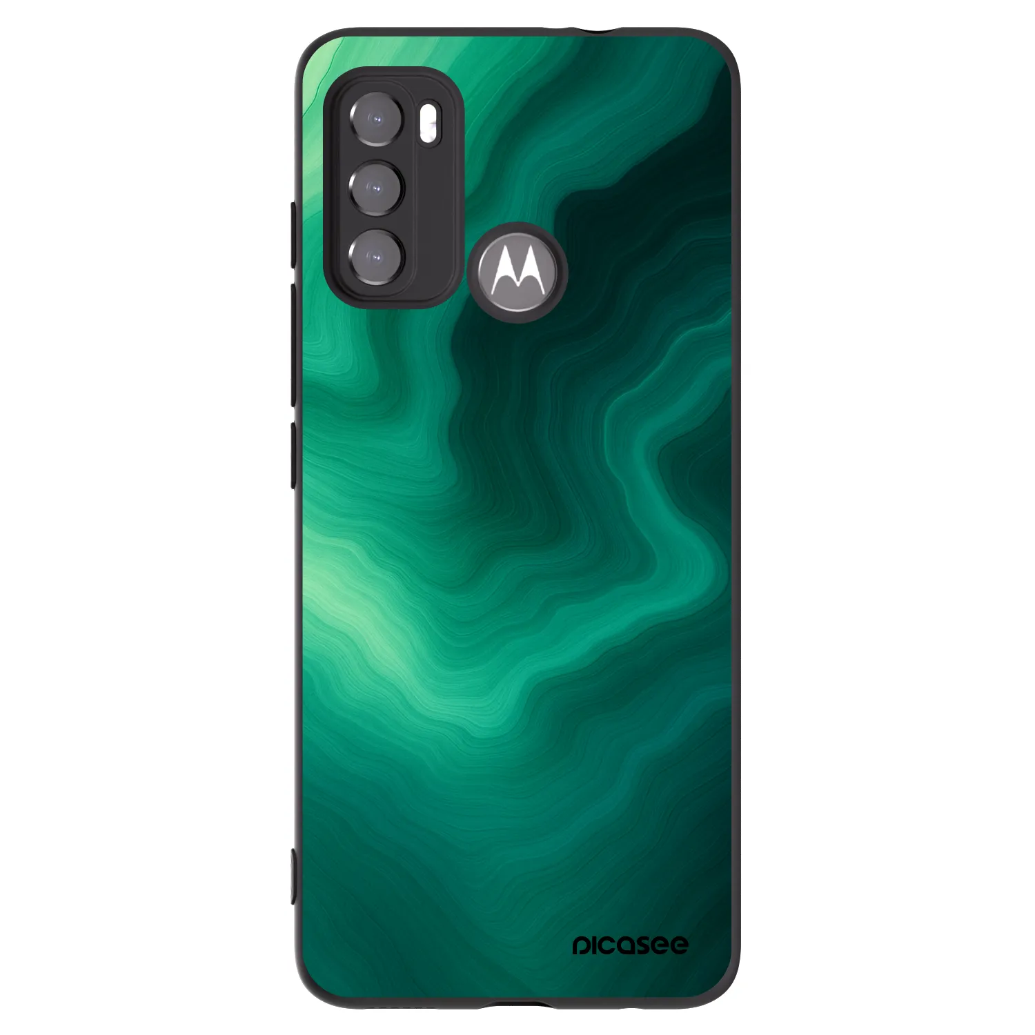 Picasee silikonski črni ovitek za Motorola Edge 60 5G - Malachite