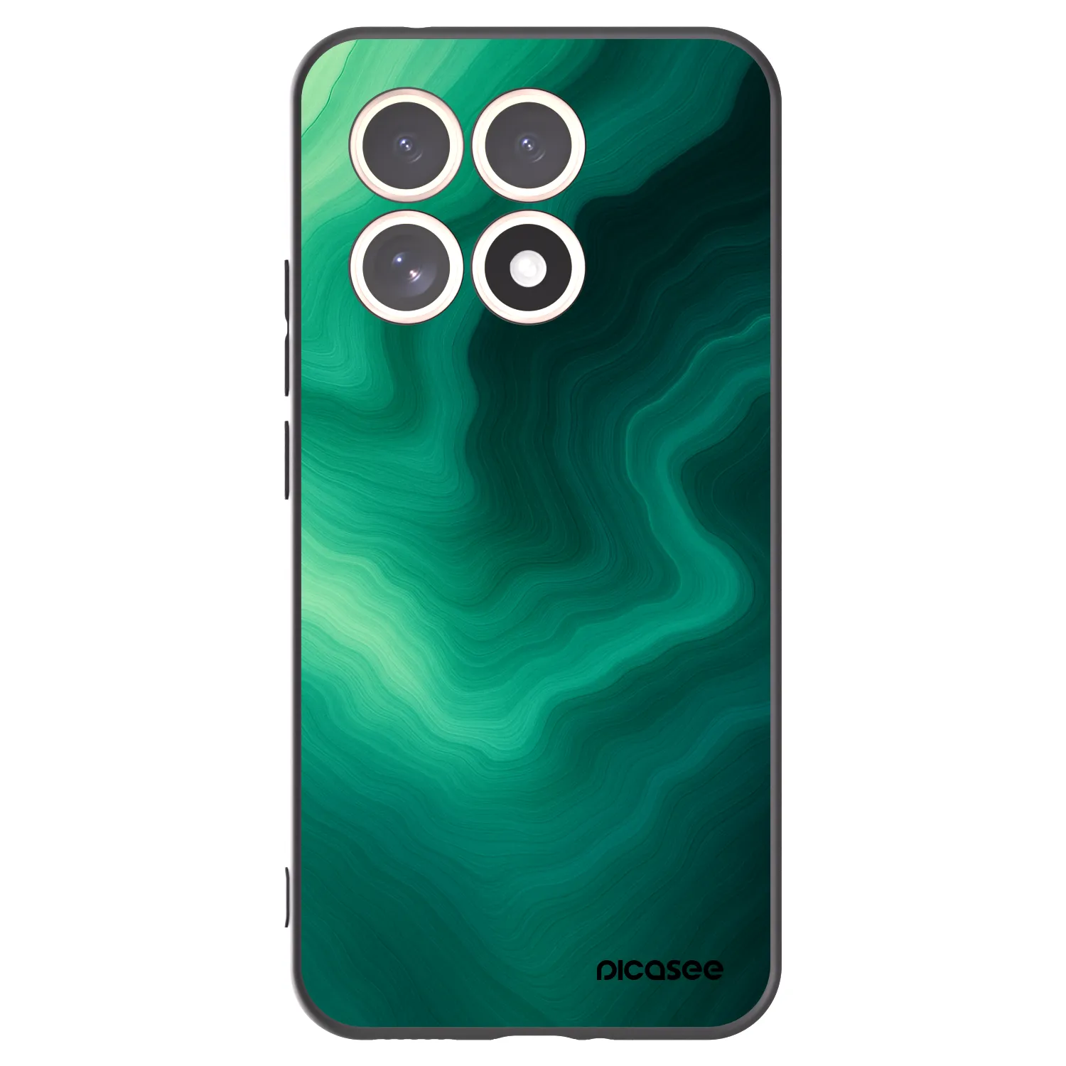 Picasee silikonski črni ovitek za Xiaomi 15T - Malachite
