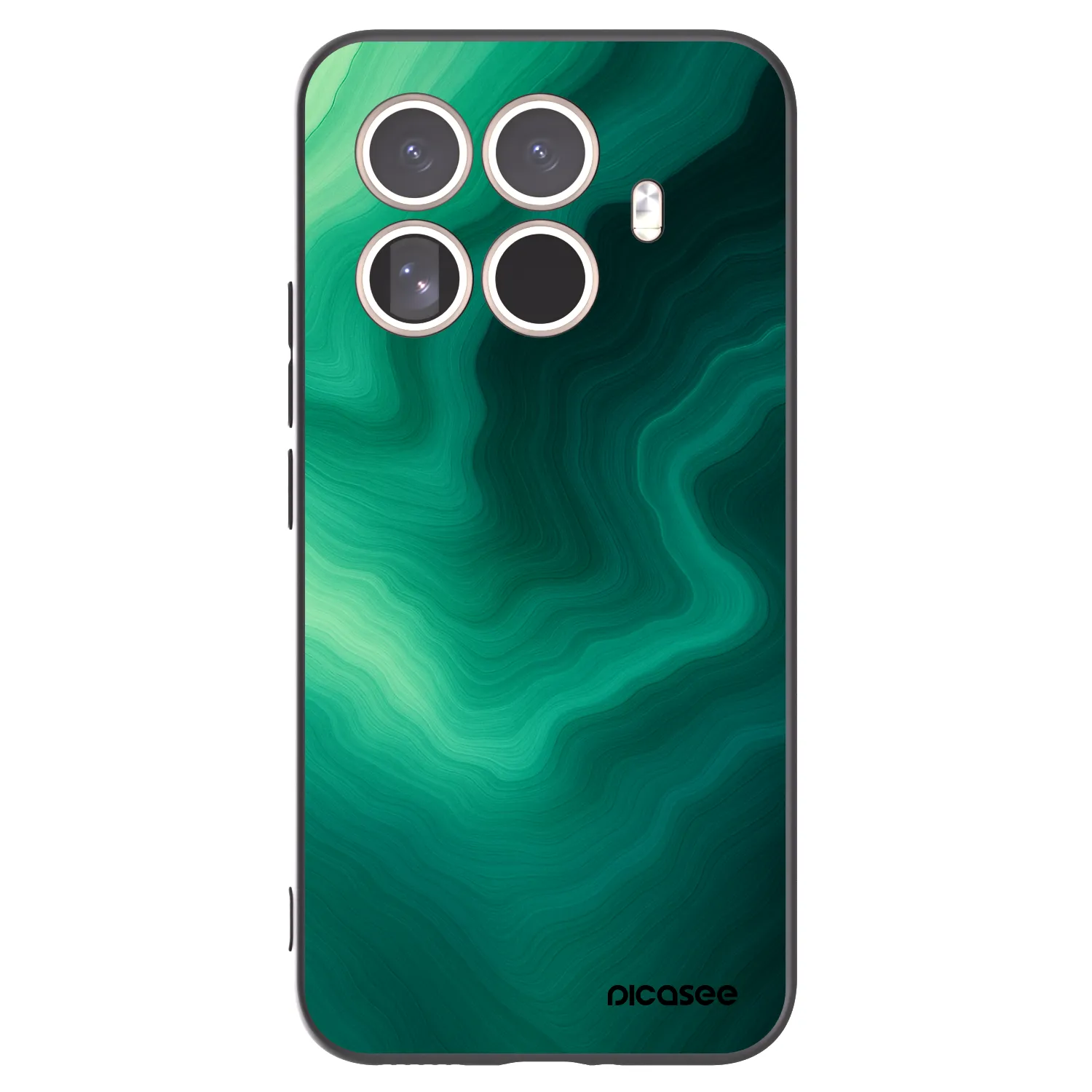 Picasee silikonski črni ovitek za Xiaomi 15T Pro - Malachite