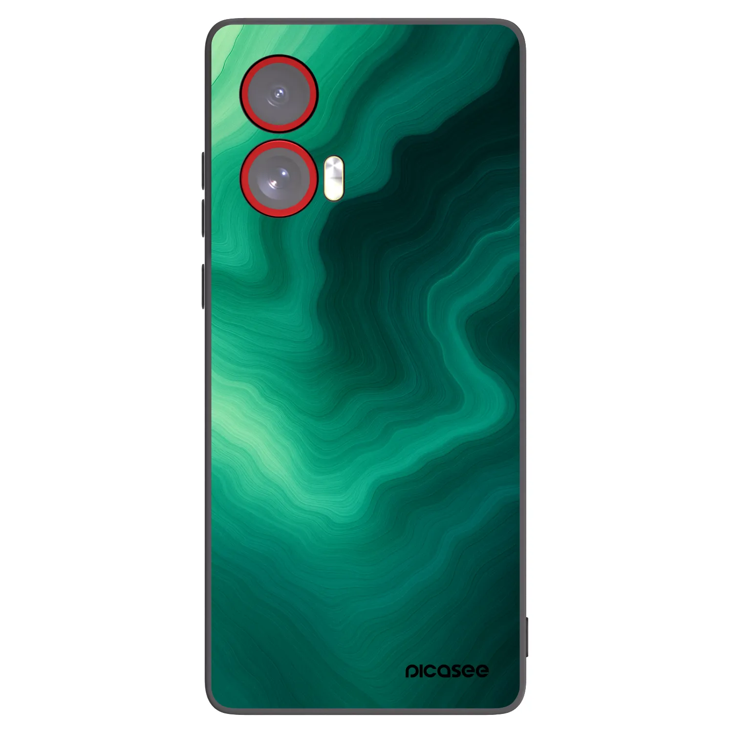 Picasee silikonski črni ovitek za Motorola Edge 50 Fusion - Malachite