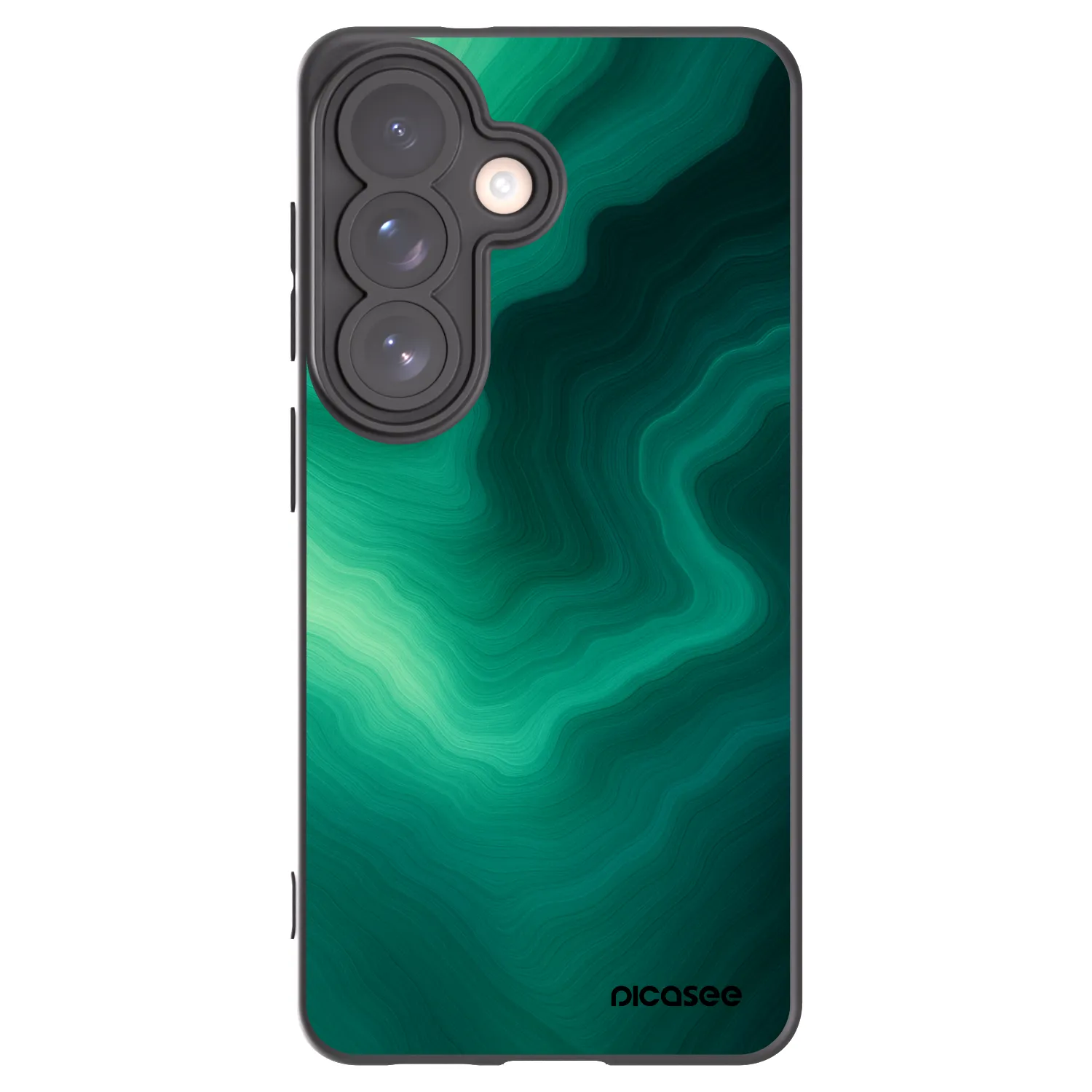 Picasee silikonski črni ovitek za Samsung Galaxy S26 - Malachite