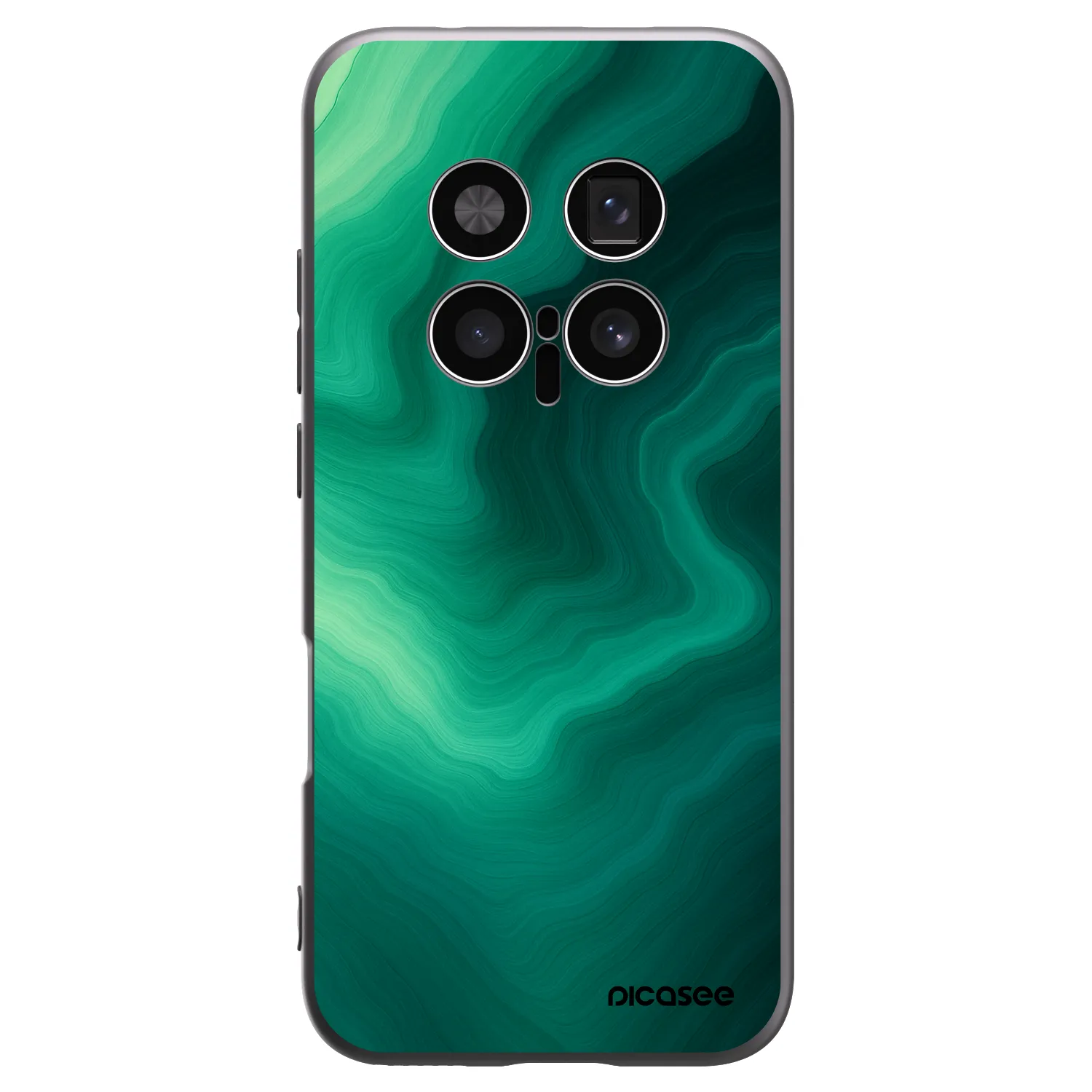 Picasee silikonski črni ovitek za Honor Magic8 Pro 5G - Malachite