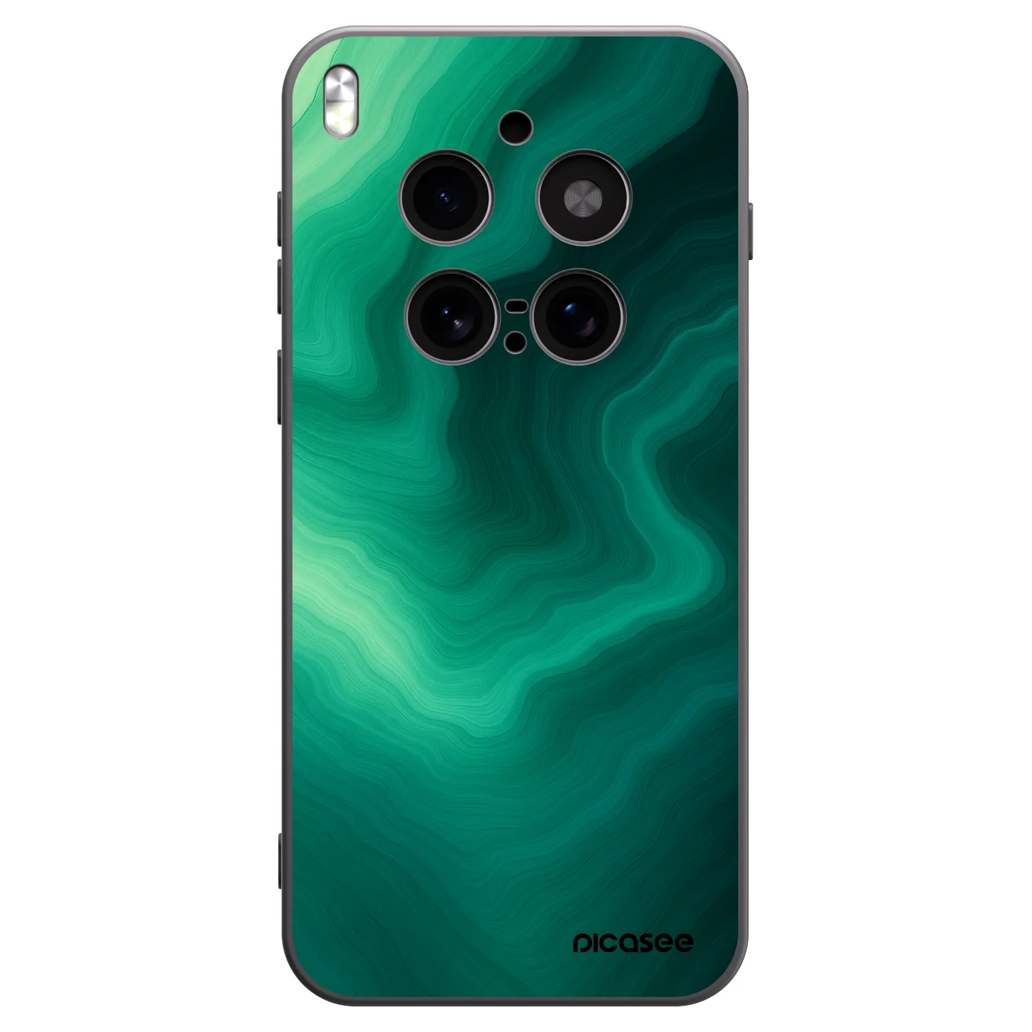 Picasee silikonski črni ovitek za Vivo X300 Pro - Malachite