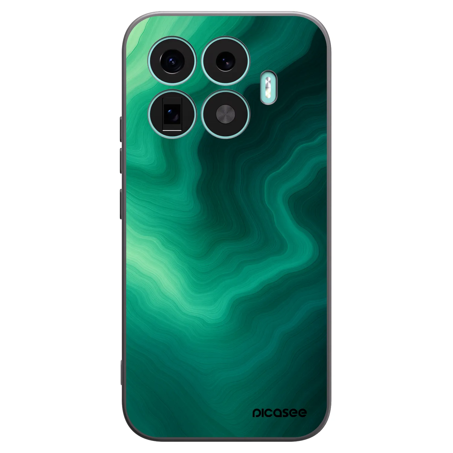 Picasee silikonski črni ovitek za Xiaomi 17T - Malachite