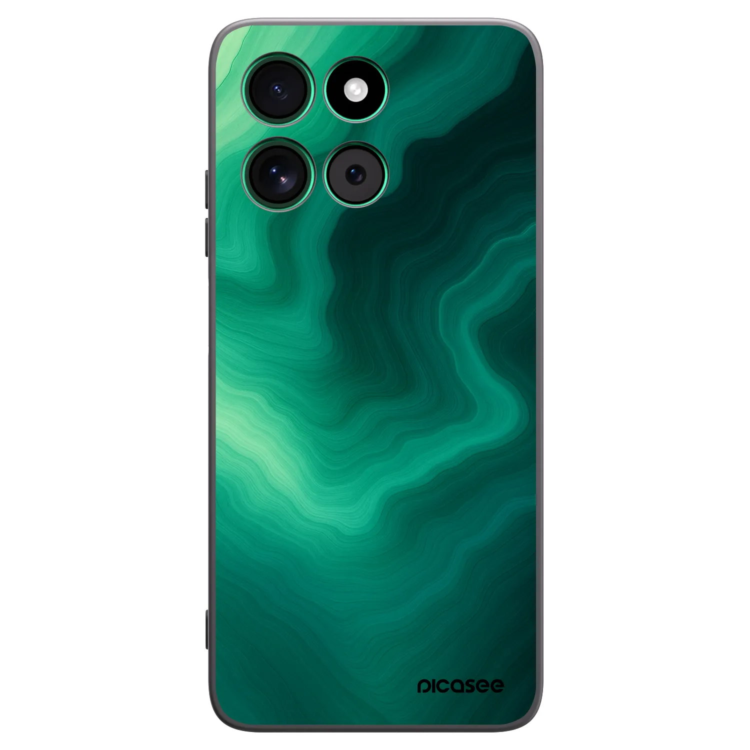 Picasee silikonski črni ovitek za Motorola Moto G57 Power - Malachite
