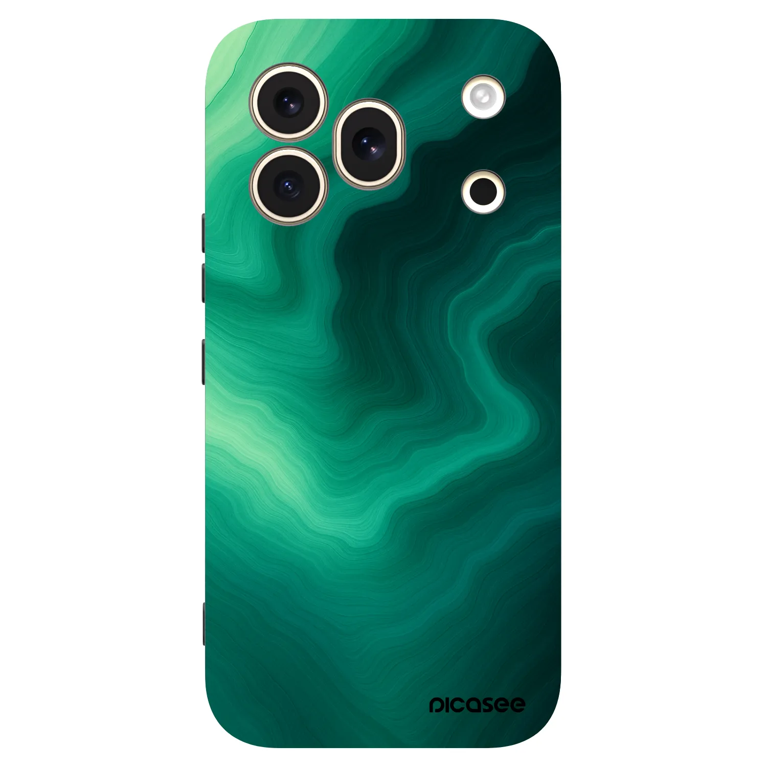 Picasee silikonski črni ovitek za Honor 600 Pro - Malachite