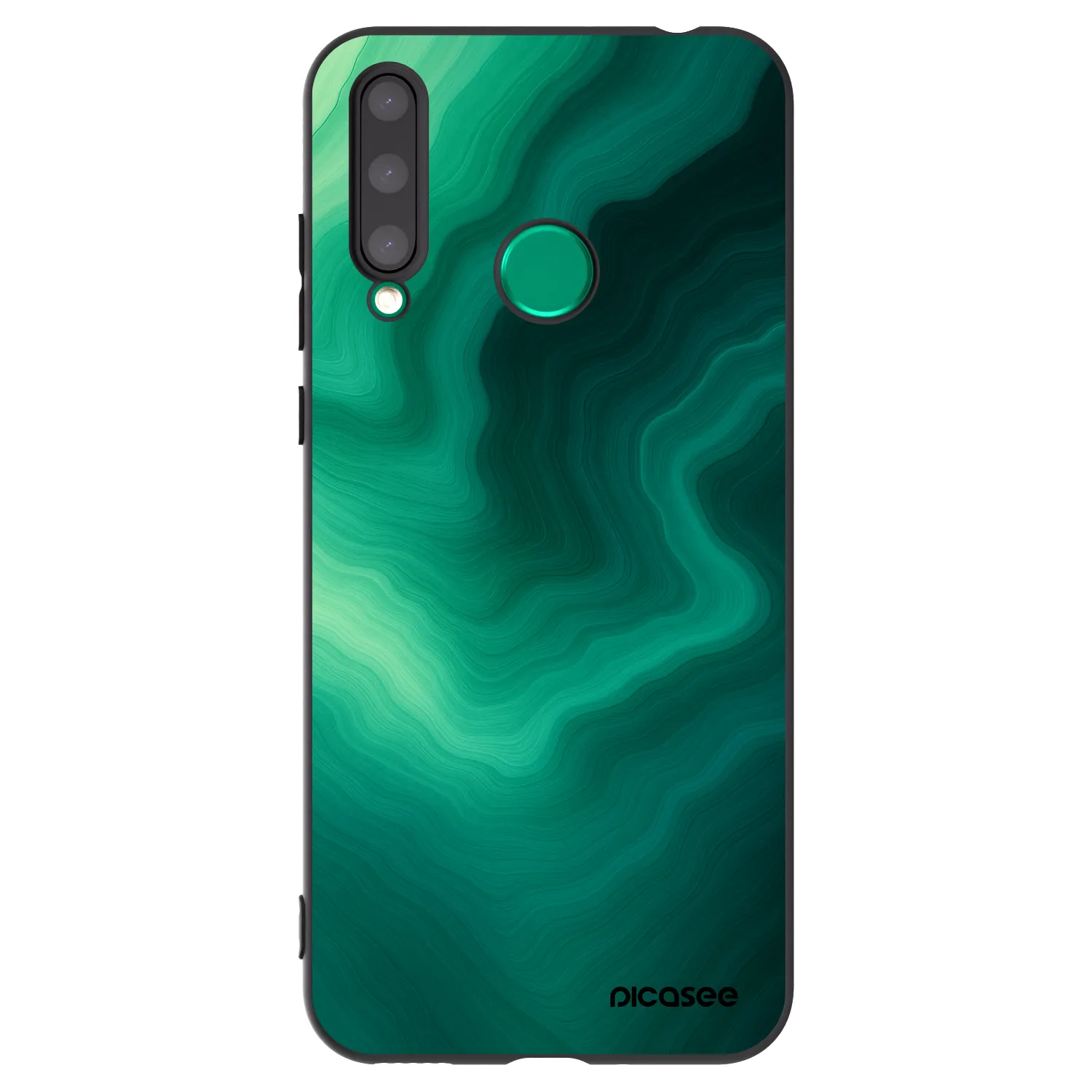 Picasee silikonski črni ovitek za Honor 20 Lite - Malachite