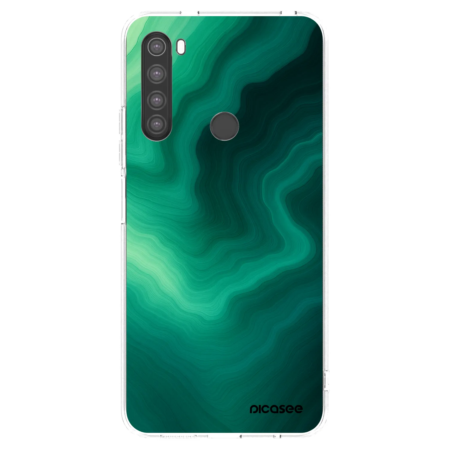 Picasee silikonski prozorni ovitek za Xiaomi Redmi Note 8 - Malachite