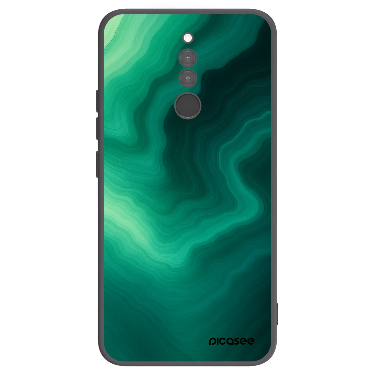 Picasee silikonski črni ovitek za Xiaomi Redmi 8 - Malachite