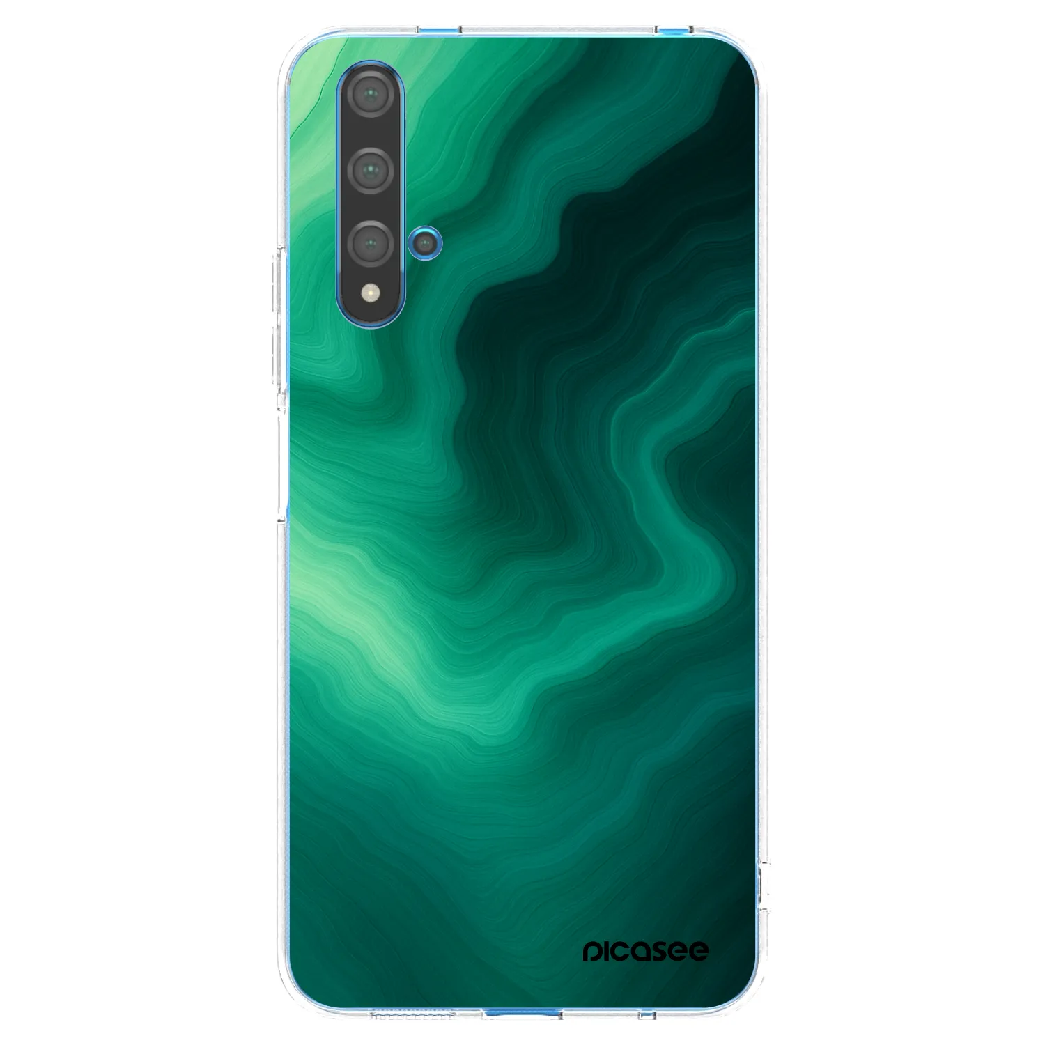 Picasee silikonski prozorni ovitek za Huawei Nova 5T - Malachite