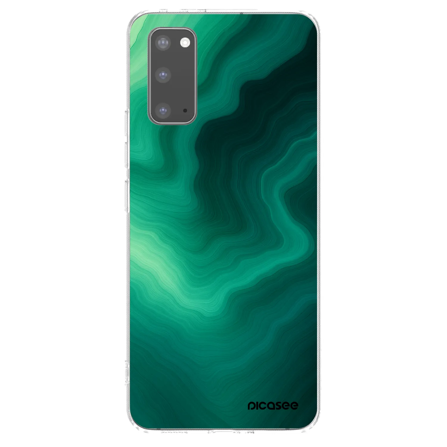 Picasee silikonski prozorni ovitek za Samsung Galaxy S20 G980F - Malachite