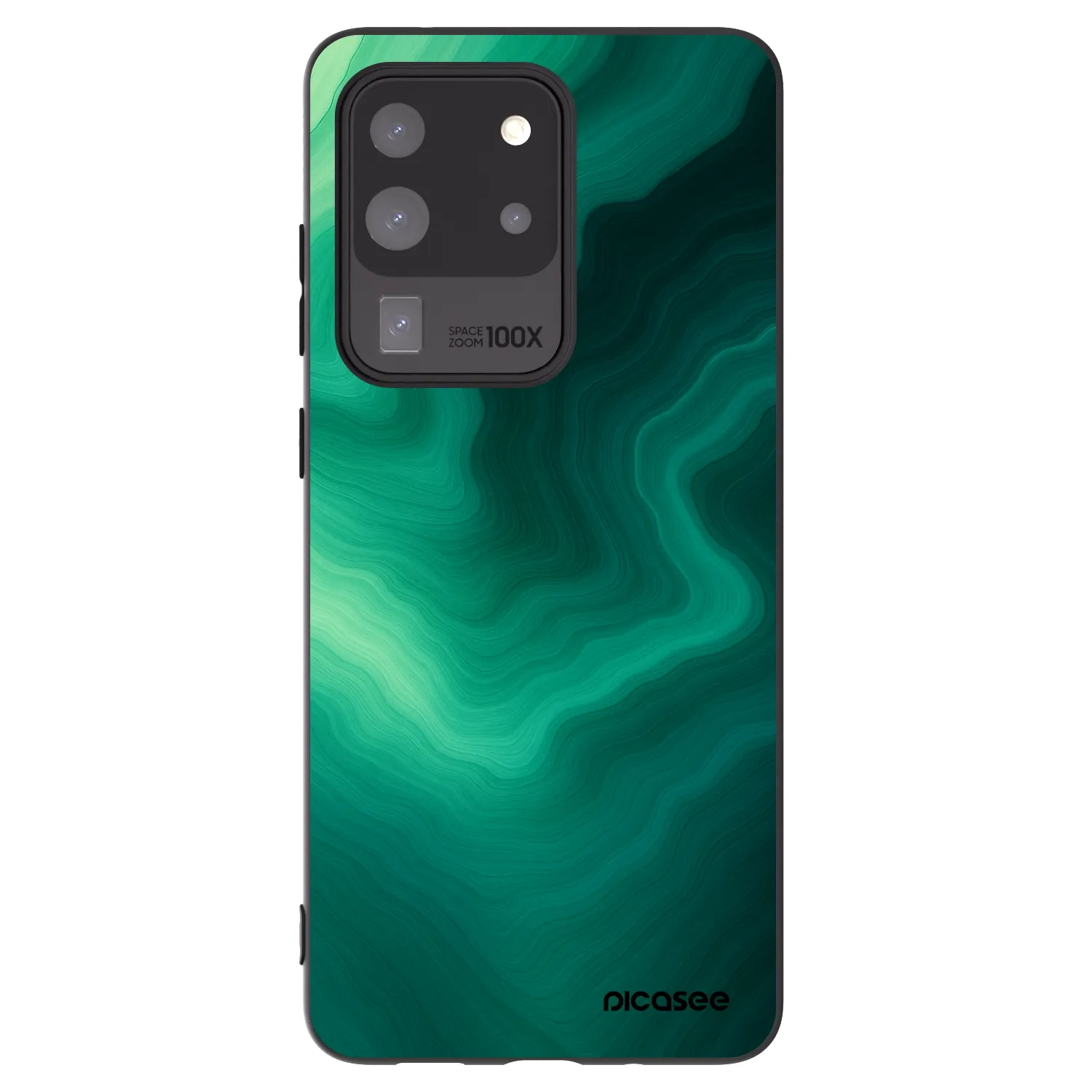 Picasee silikonski črni ovitek za Samsung Galaxy S20 Ultra 5G G988F - Malachite