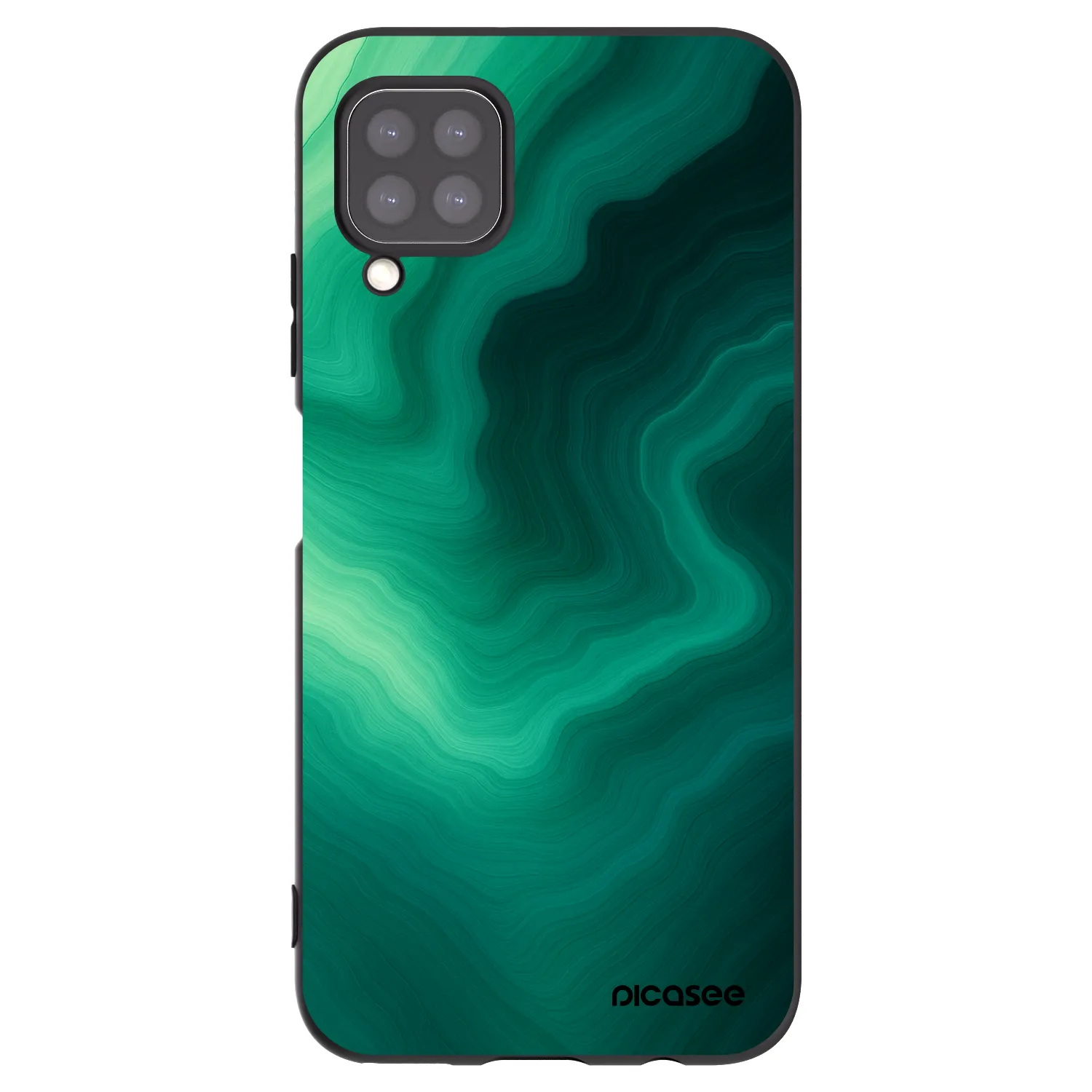 Picasee silikonski črni ovitek za Huawei P40 Lite - Malachite