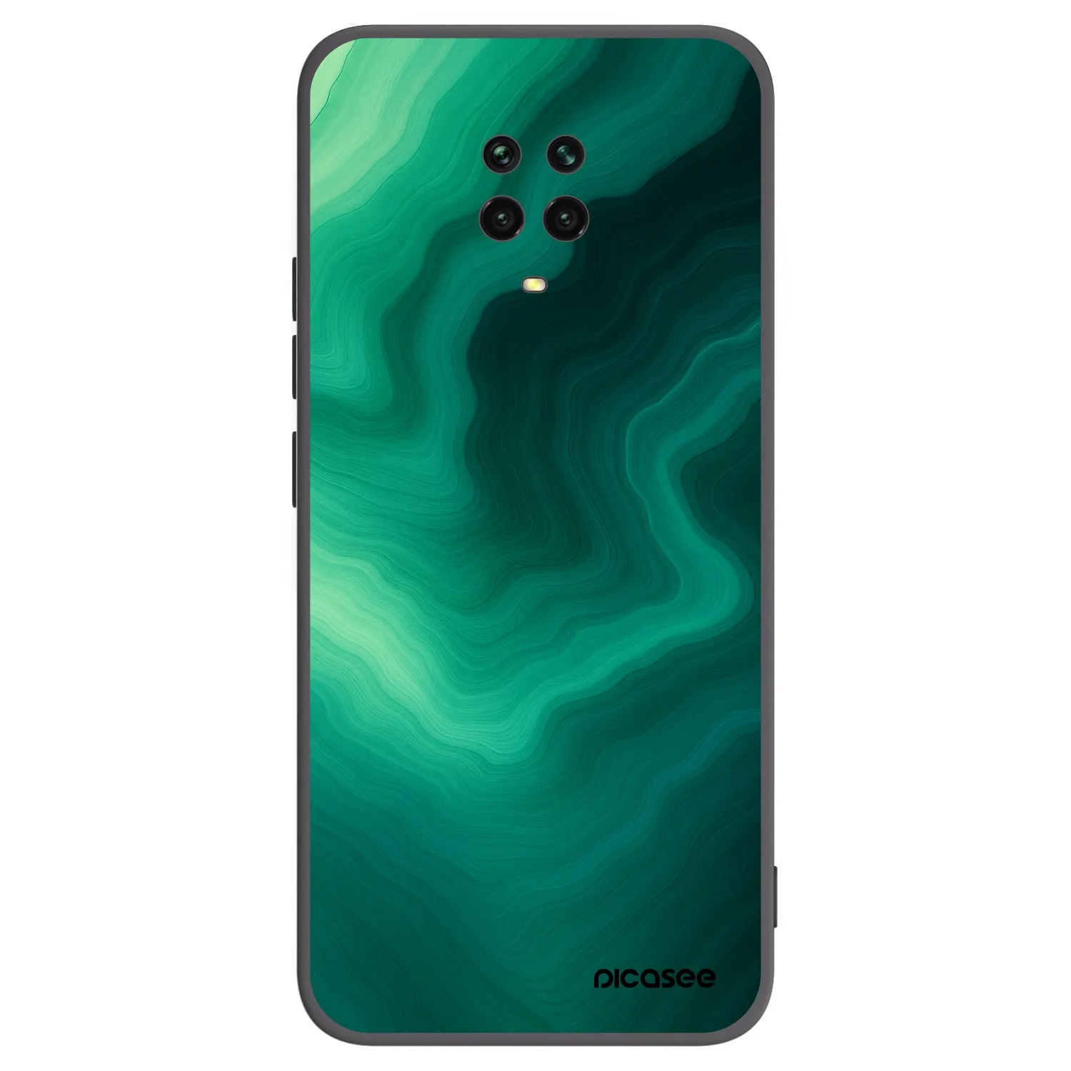 Picasee silikonski črni ovitek za Xiaomi Redmi Note 9 Pro - Malachite