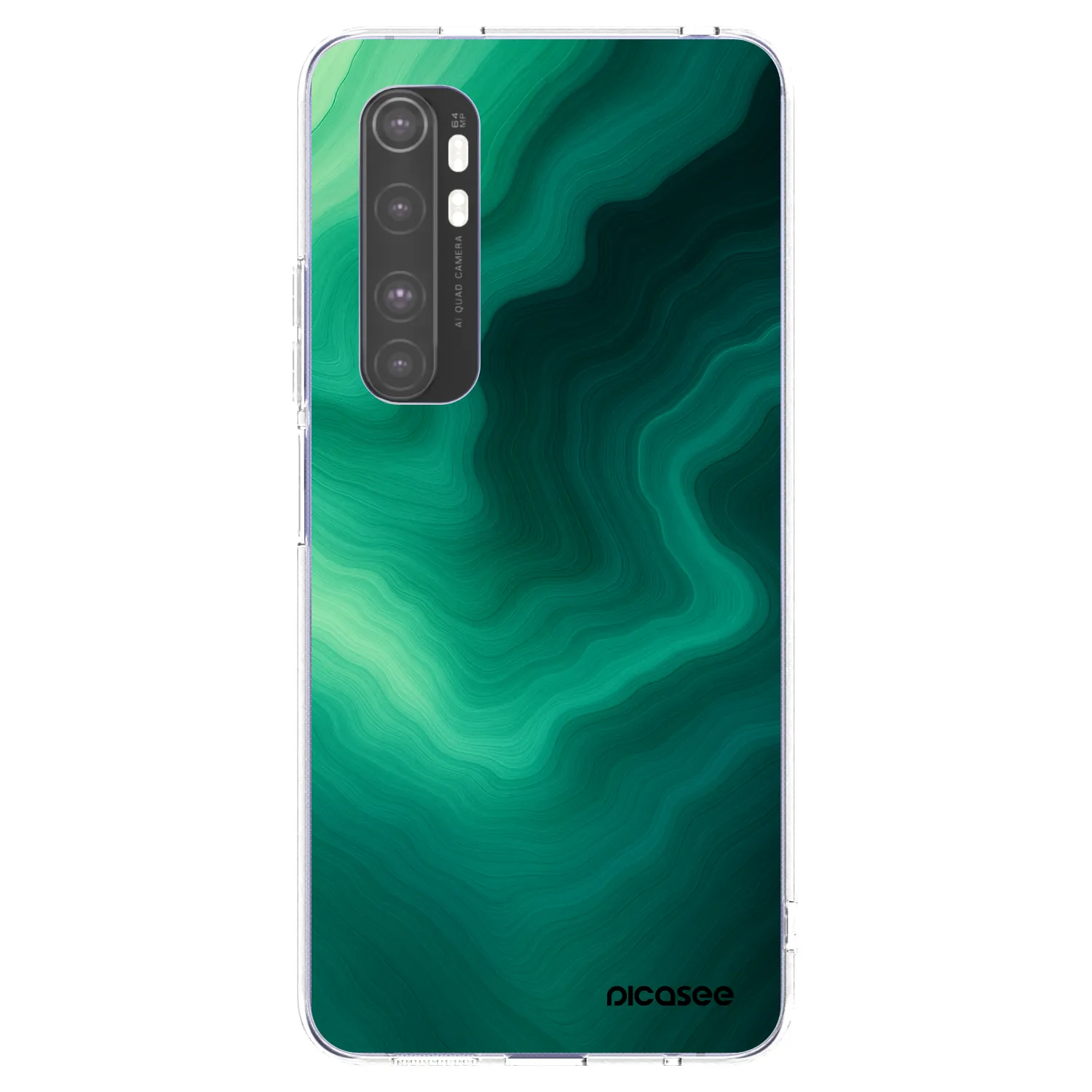 Picasee silikonski prozorni ovitek za Xiaomi Mi Note 10 Lite - Malachite