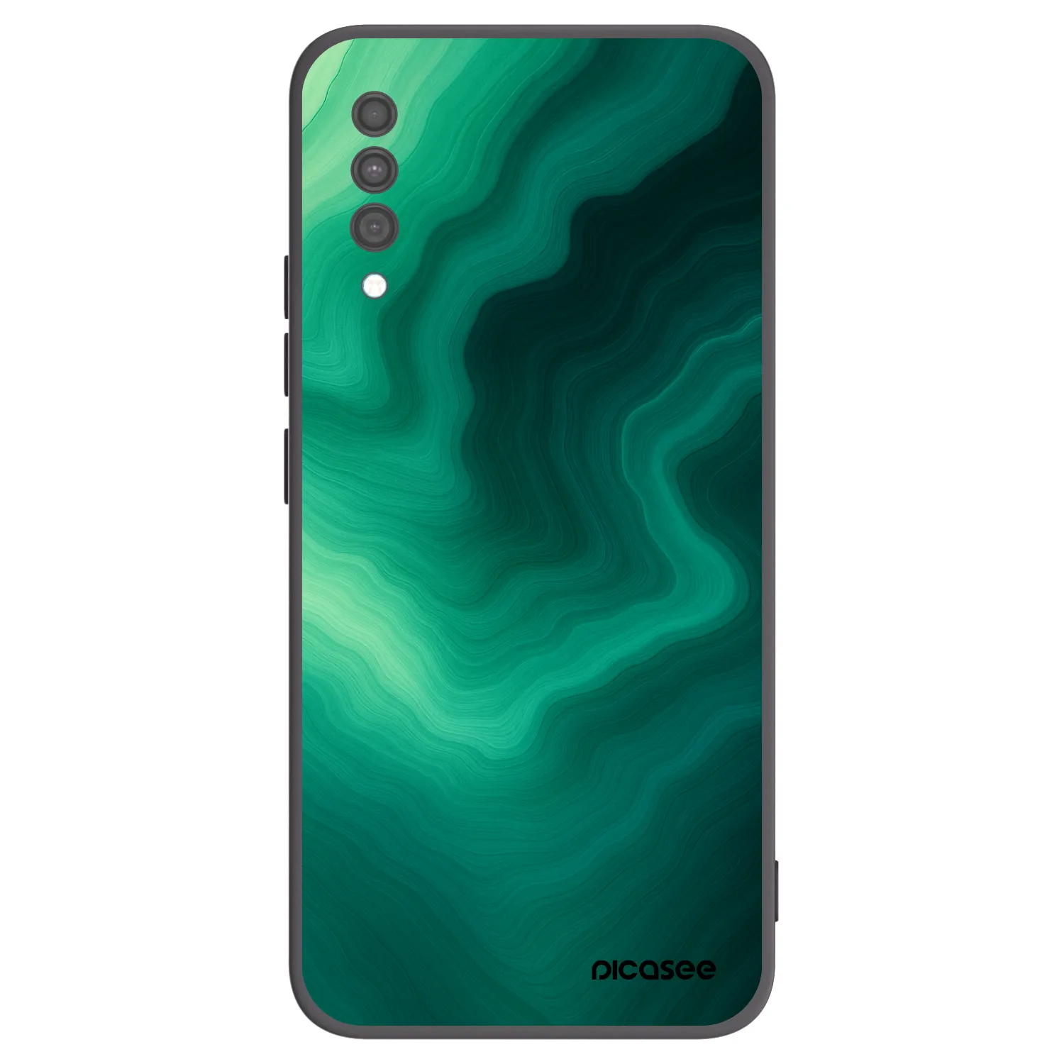 Picasee silikonski črni ovitek za Samsung Galaxy A30s A307F - Malachite