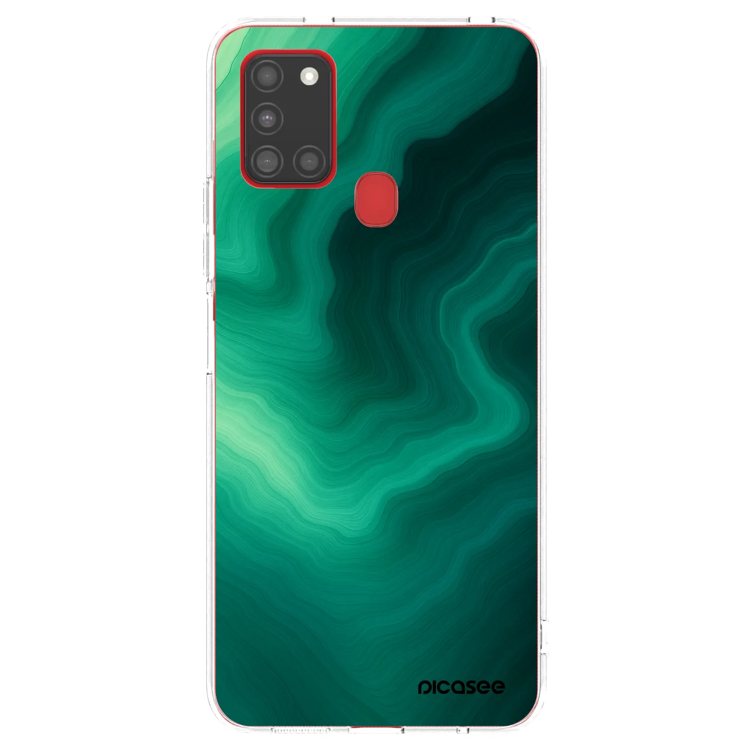 Picasee silikonski prozorni ovitek za Samsung Galaxy A21s - Malachite