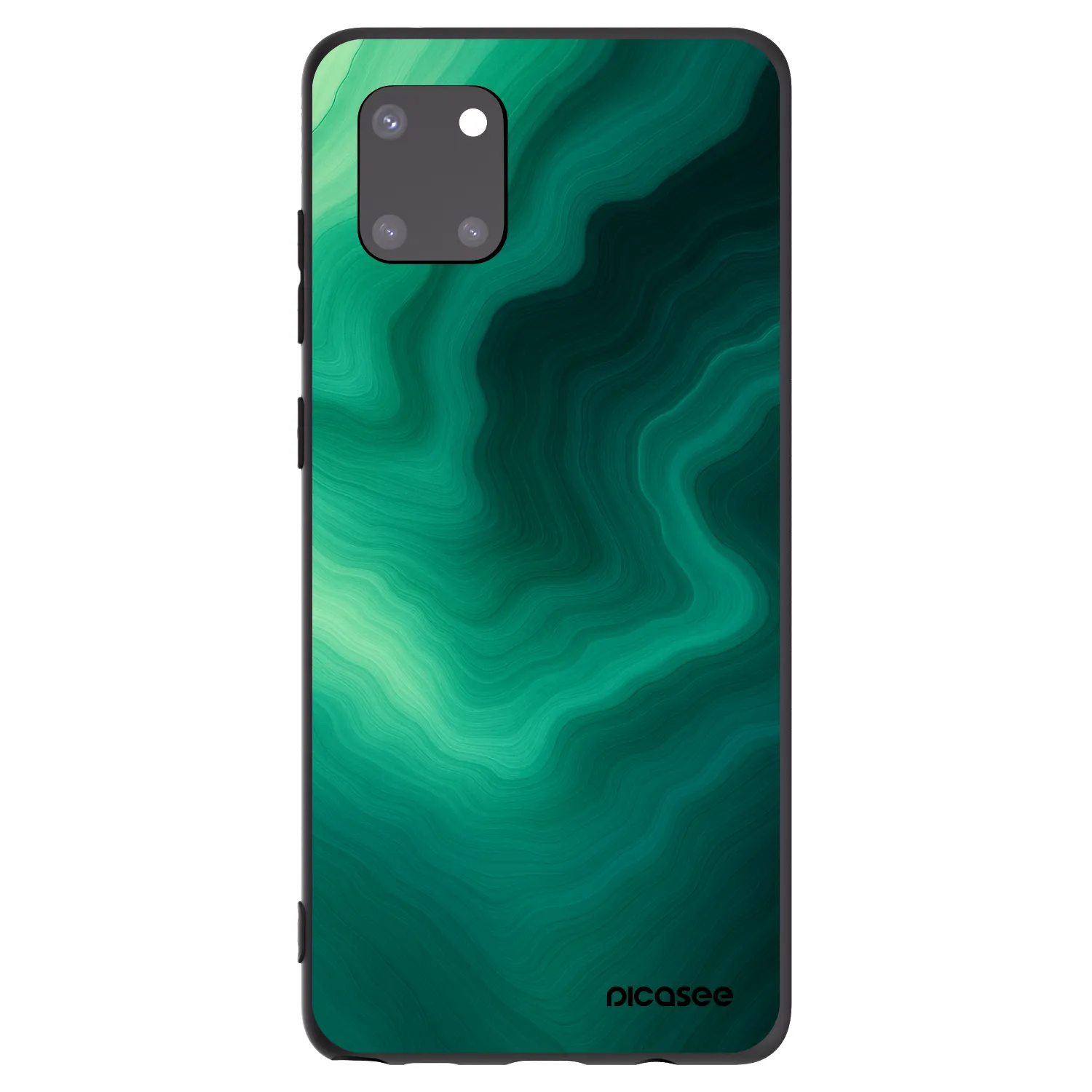 Picasee silikonski črni ovitek za Samsung Galaxy Note 10 Lite N770F - Malachite