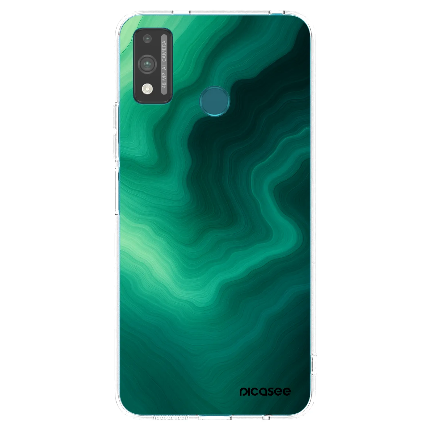 Picasee silikonski prozorni ovitek za Honor 9X Lite - Malachite