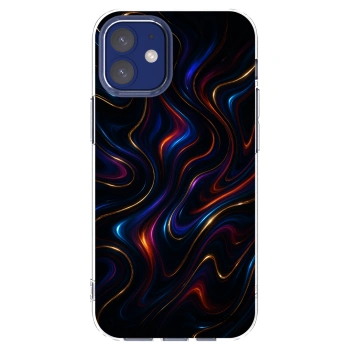 Picasee silikonski prozorni ovitek za Apple iPhone 12 mini - Noir