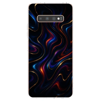 Picasee silikonski prozorni ovitek za Samsung Galaxy S10 Plus G975 - Noir