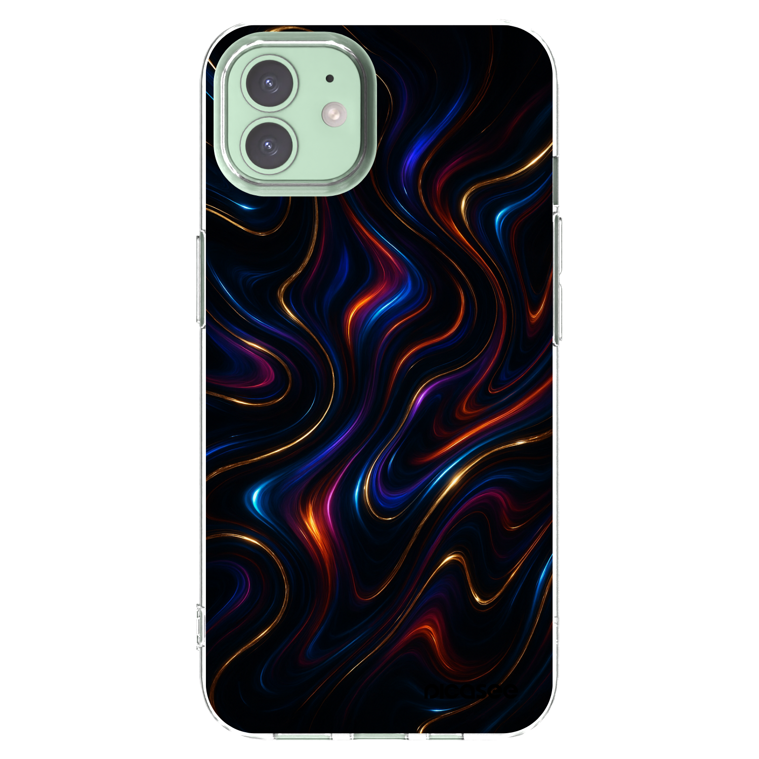 Picasee silikonski prozorni ovitek za Apple iPhone 12 - Noir