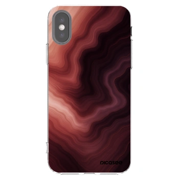 Picasee silikonski prozorni ovitek za Apple iPhone X/XS - Rouge