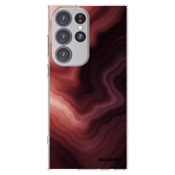 Picasee silikonski prozorni ovitek za Samsung Galaxy S23 Ultra 5G - Rouge