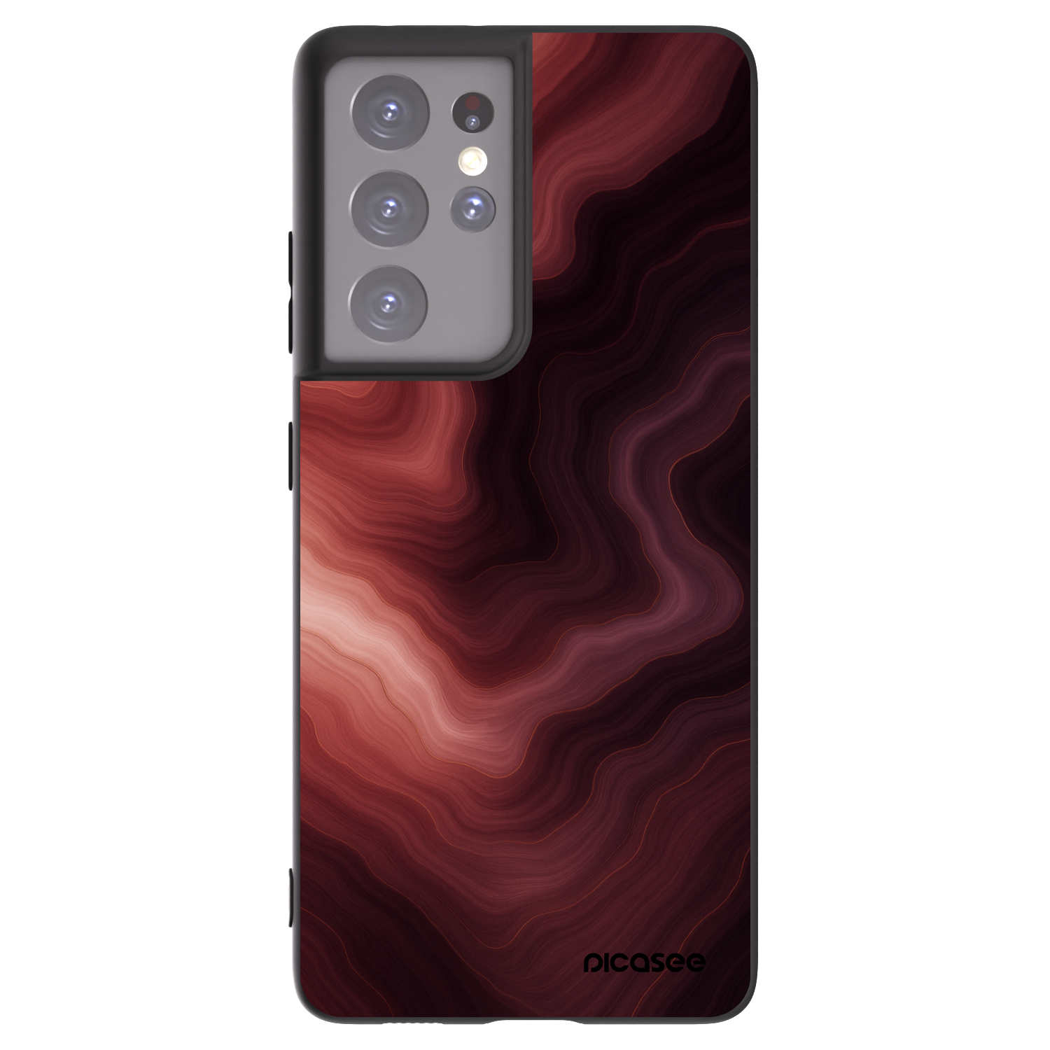 Picasee silikonski črni ovitek za Samsung Galaxy S21 Ultra 5G G998B - Rouge