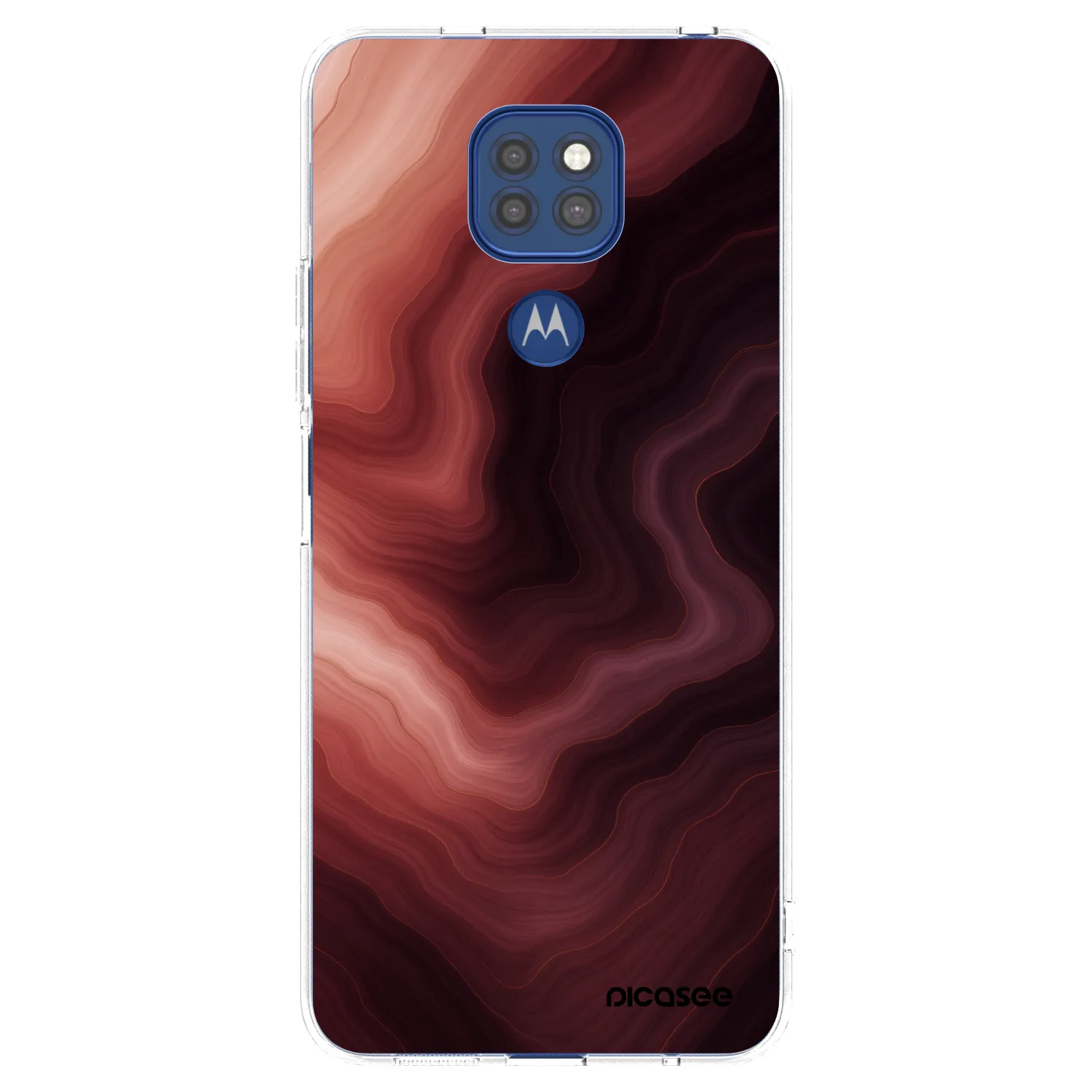 Picasee silikonski prozorni ovitek za Motorola Moto G9 Play - Rouge
