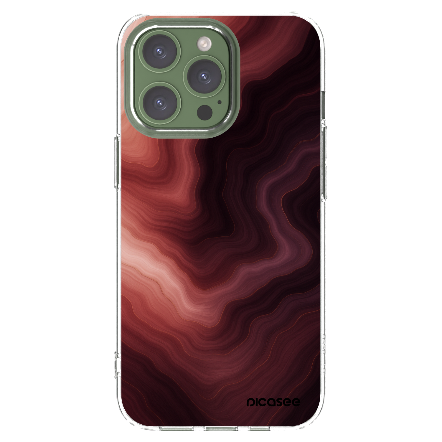 Picasee silikonski prozorni ovitek za Apple iPhone 13 Pro - Rouge