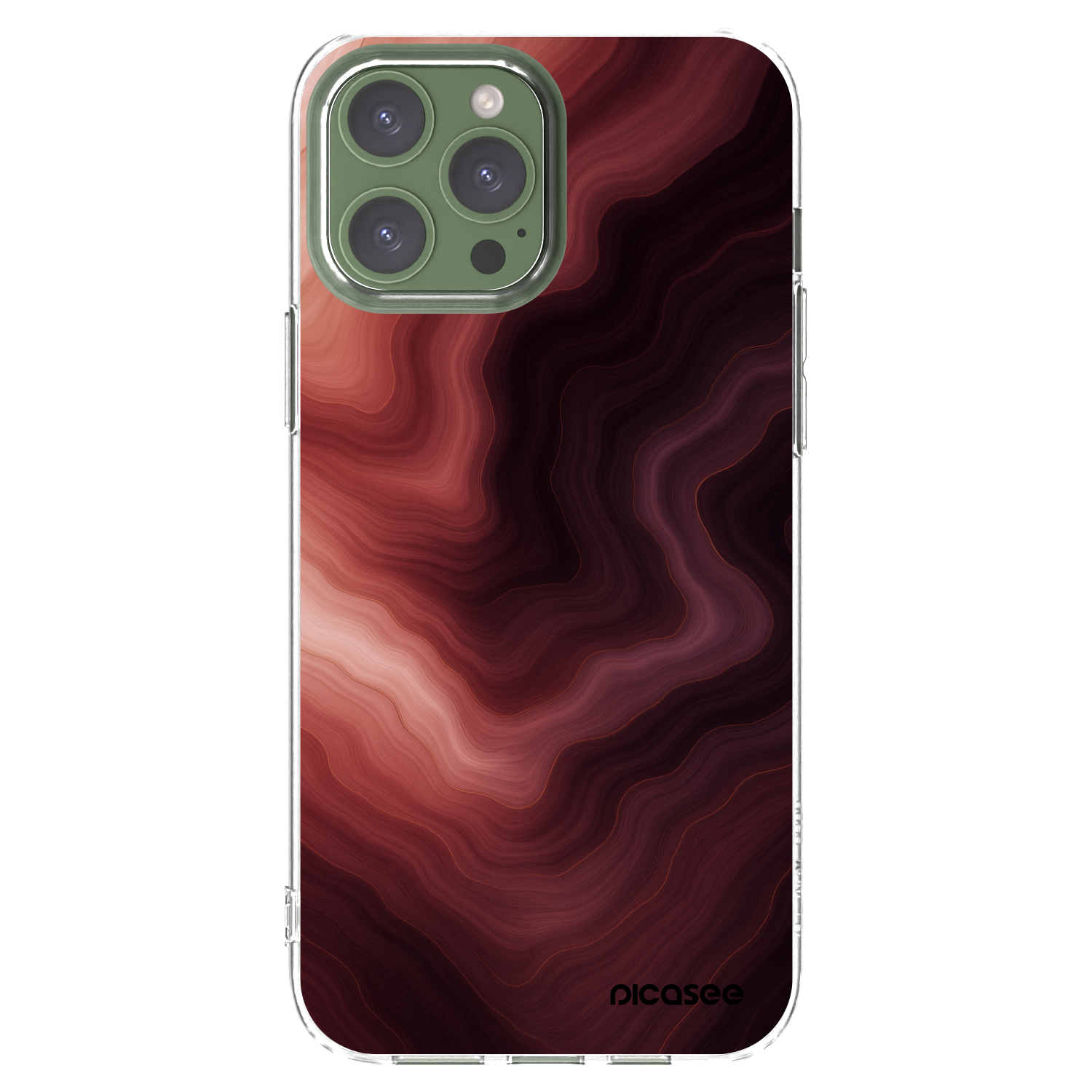 Picasee silikonski prozorni ovitek za Apple iPhone 13 Pro Max - Rouge