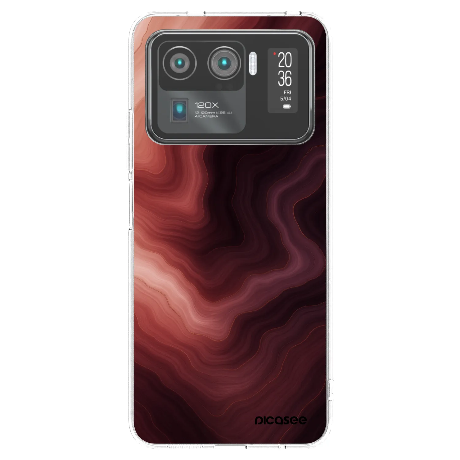 Picasee silikonski prozorni ovitek za Xiaomi Mi 11 Ultra - Rouge
