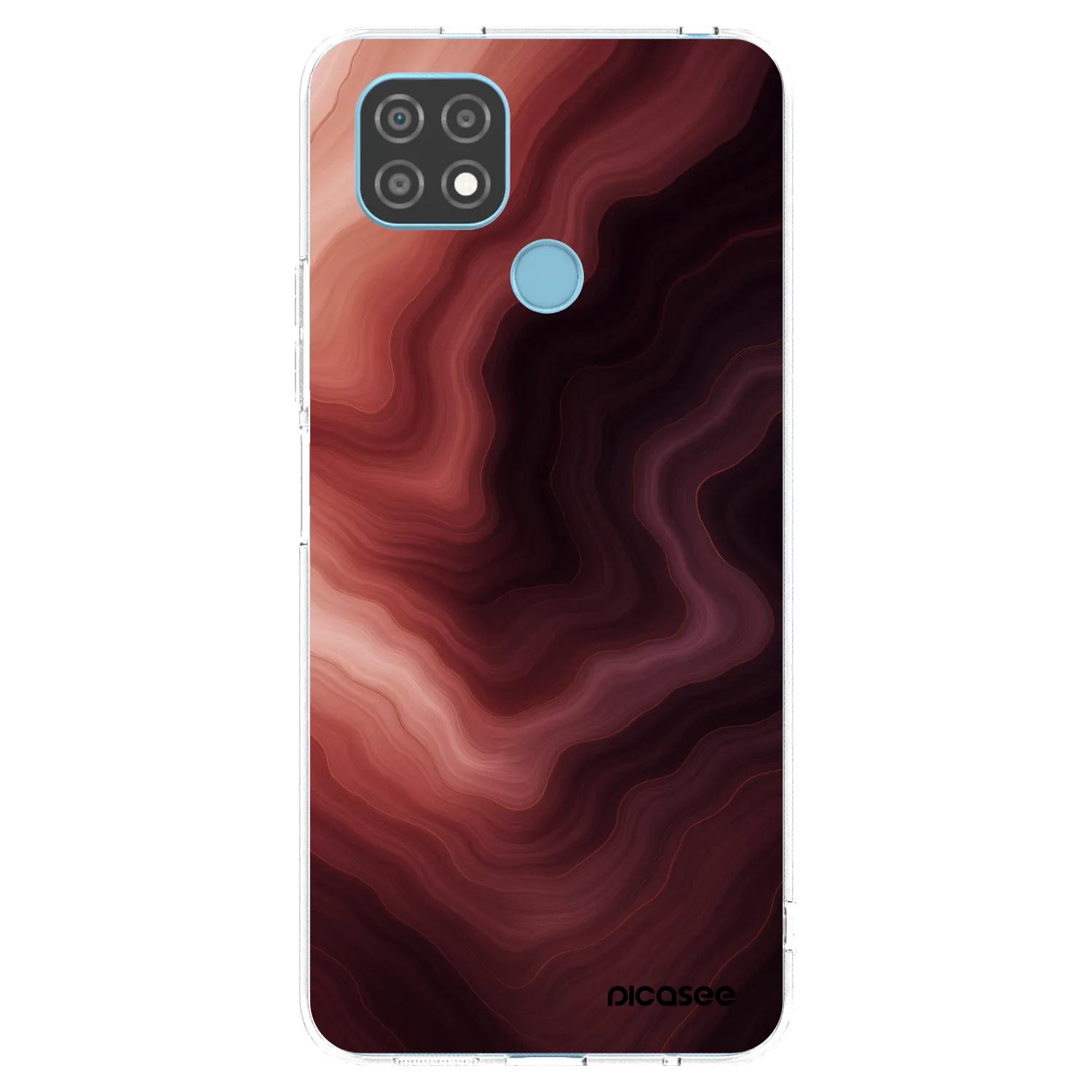 Picasee silikonski prozorni ovitek za Realme C21 - Rouge