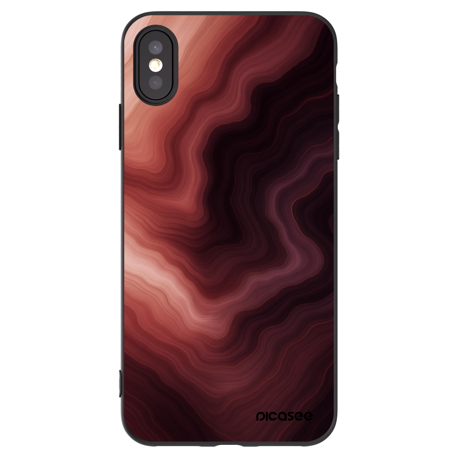 Picasee silikonski črni ovitek za Apple iPhone XS Max - Rouge