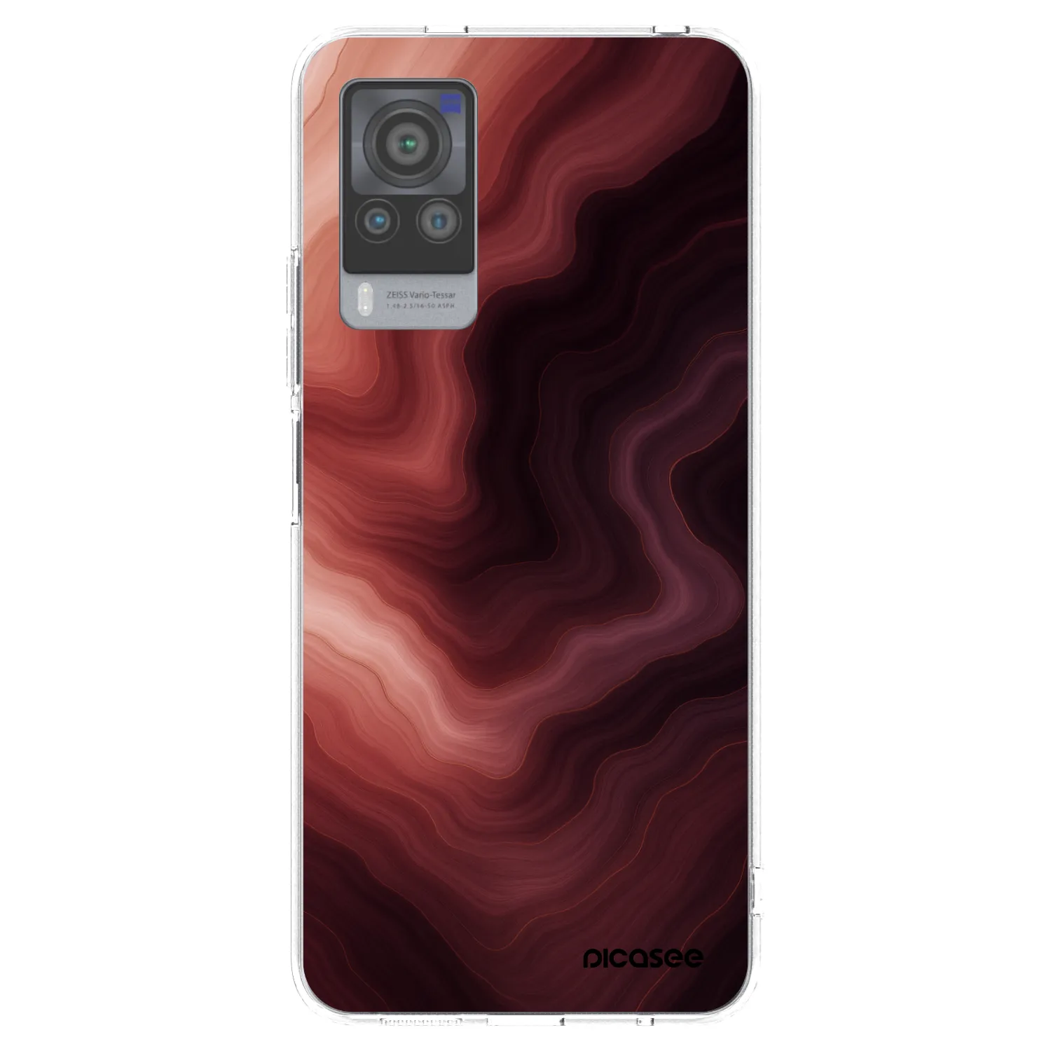 Picasee silikonski prozorni ovitek za Vivo X60 Pro 5G - Rouge