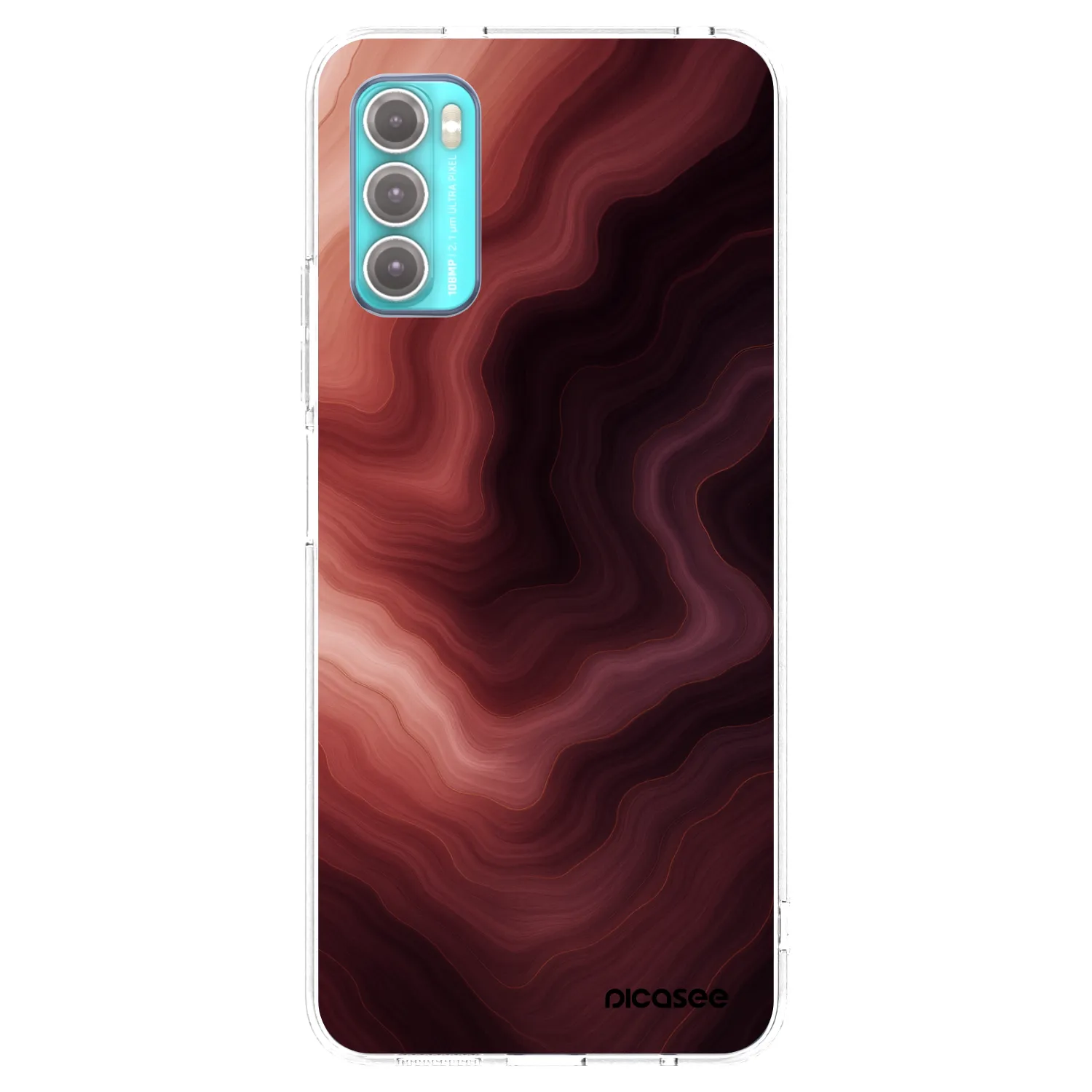Picasee silikonski prozorni ovitek za Motorola Moto G60 - Rouge