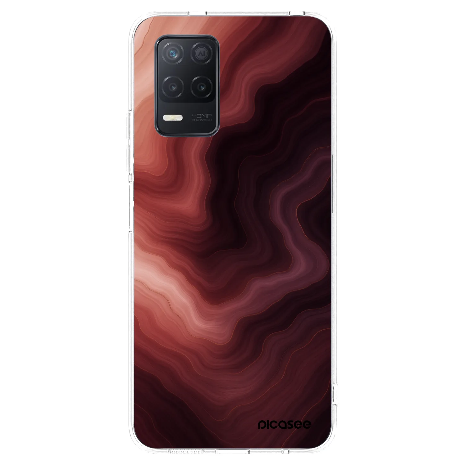 Picasee silikonski prozorni ovitek za Realme 8 5G - Rouge