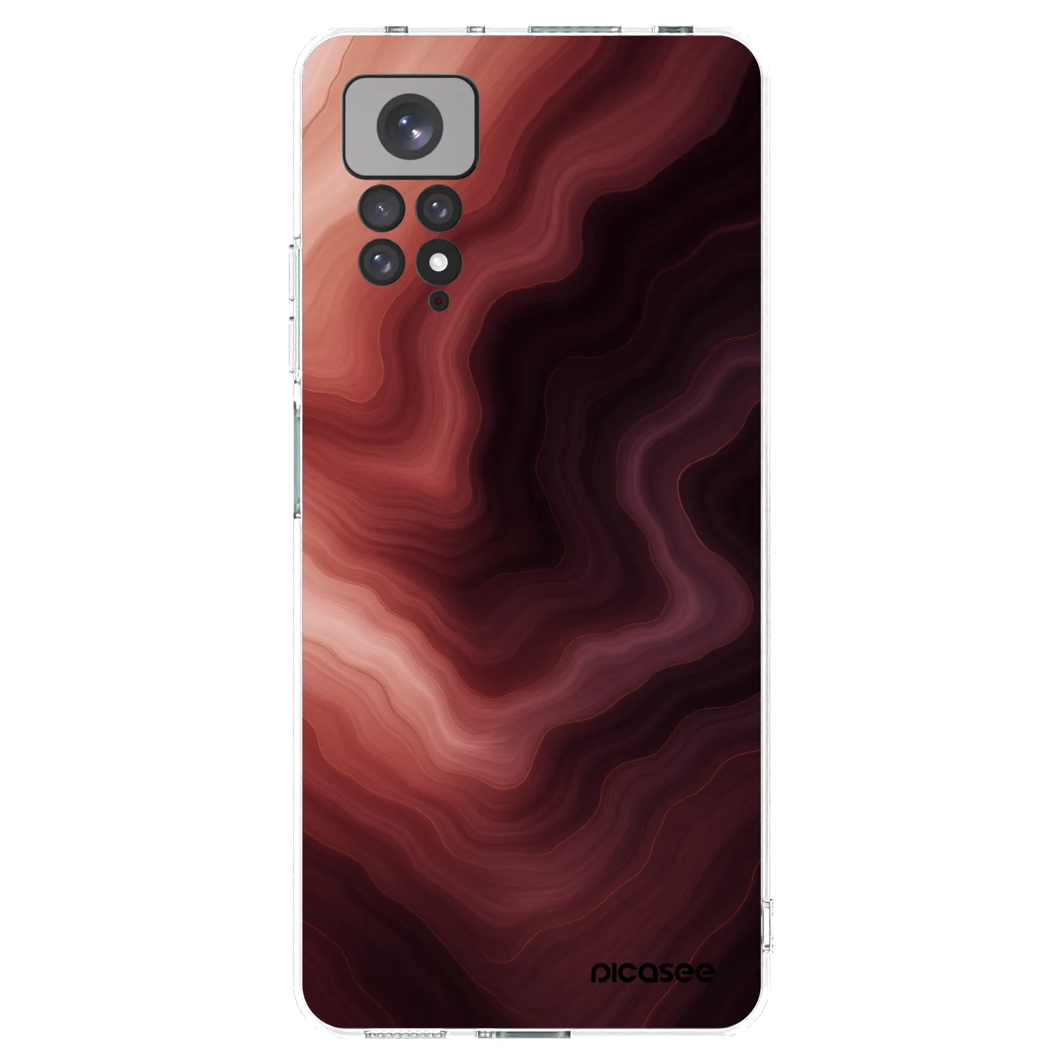 Picasee silikonski prozorni ovitek za Xiaomi Redmi Note 11S 4G - Rouge