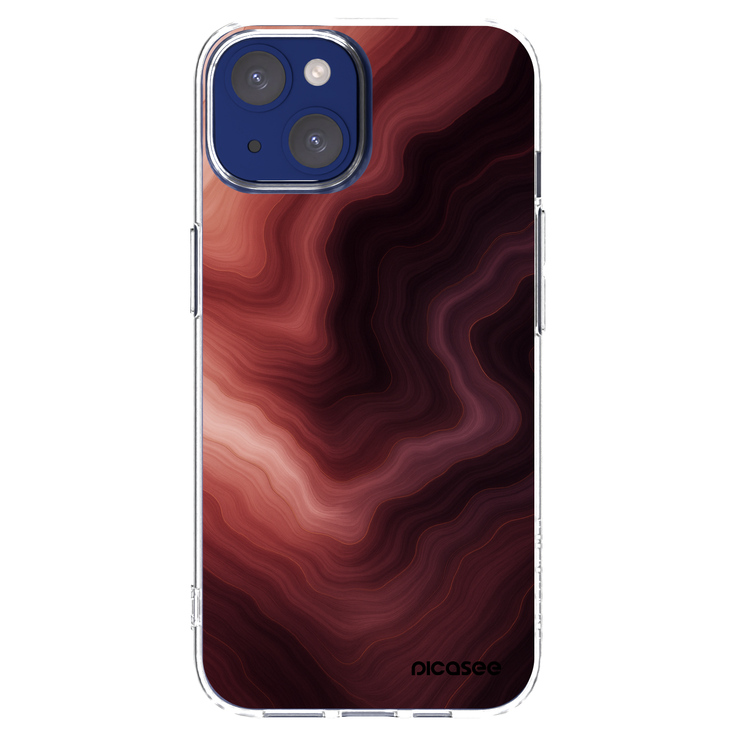 Picasee silikonski prozorni ovitek za Apple iPhone 14 - Rouge