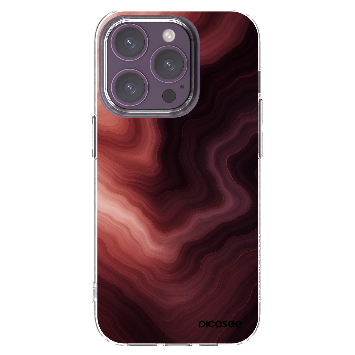 Picasee silikonski prozorni ovitek za Apple iPhone 14 Pro - Rouge