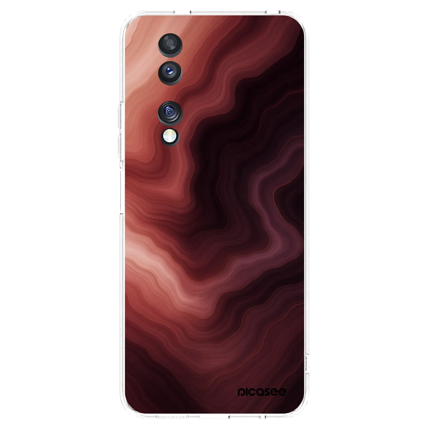 Picasee silikonski prozorni ovitek za Honor 70 - Rouge