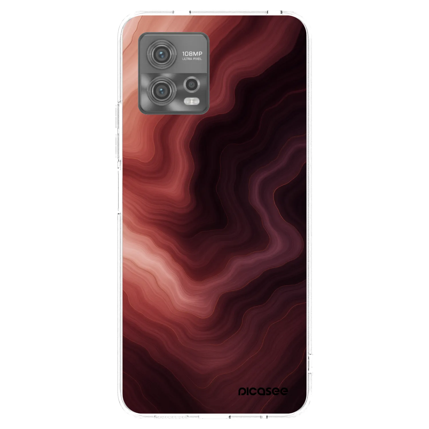 Picasee silikonski prozorni ovitek za Motorola Moto G72 - Rouge