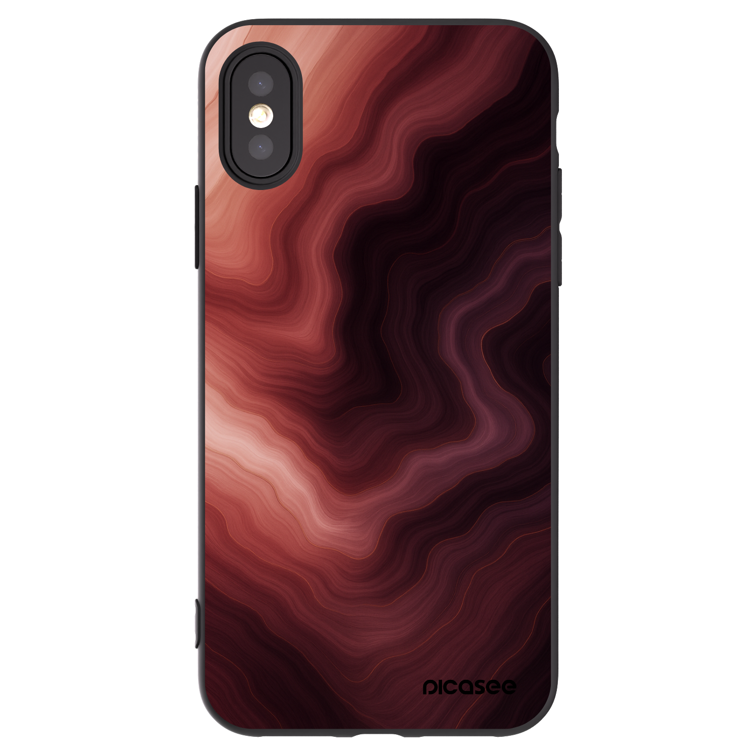 Picasee silikonski črni ovitek za Apple iPhone X/XS - Rouge