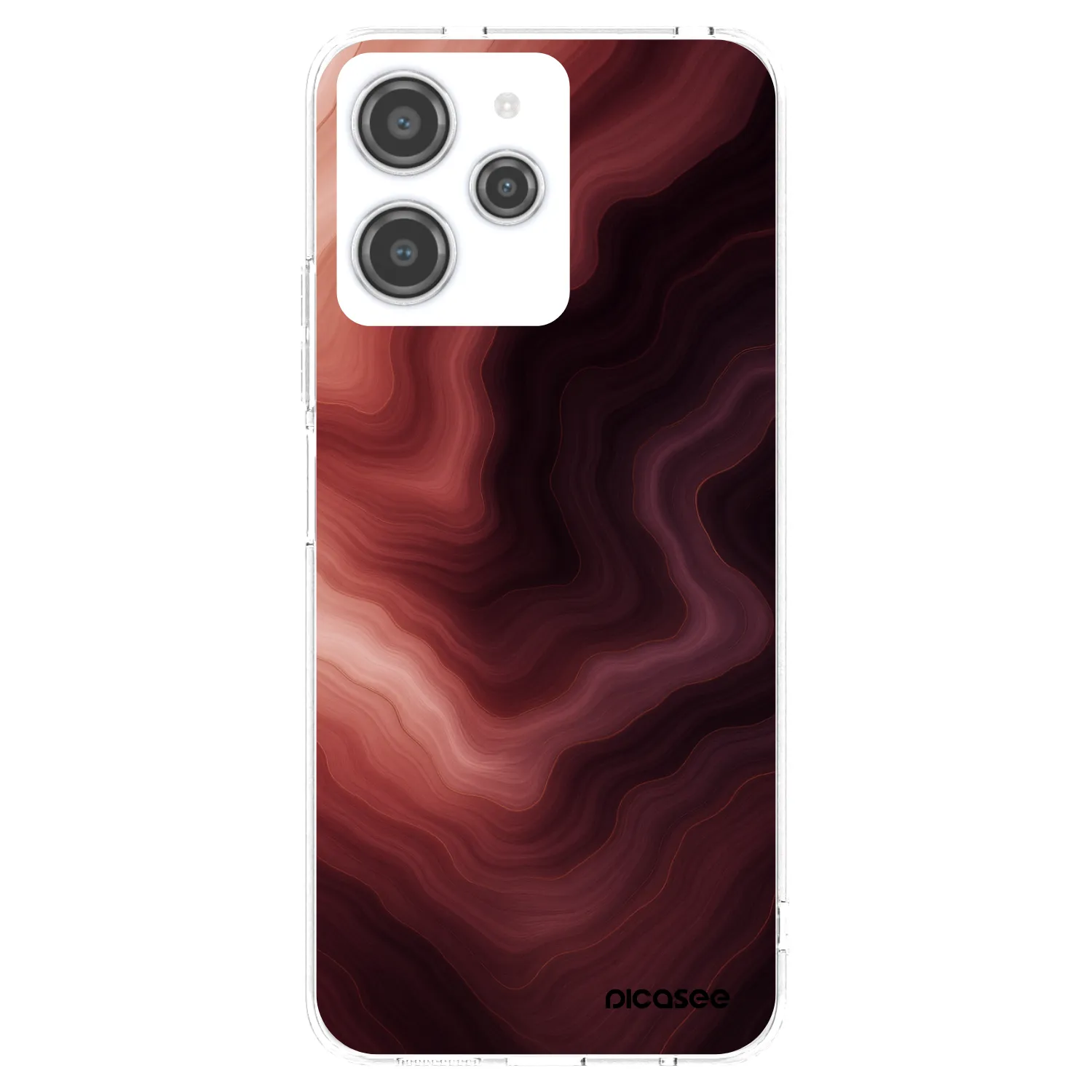 Picasee silikonski prozorni ovitek za Xiaomi Redmi 12 4G - Rouge