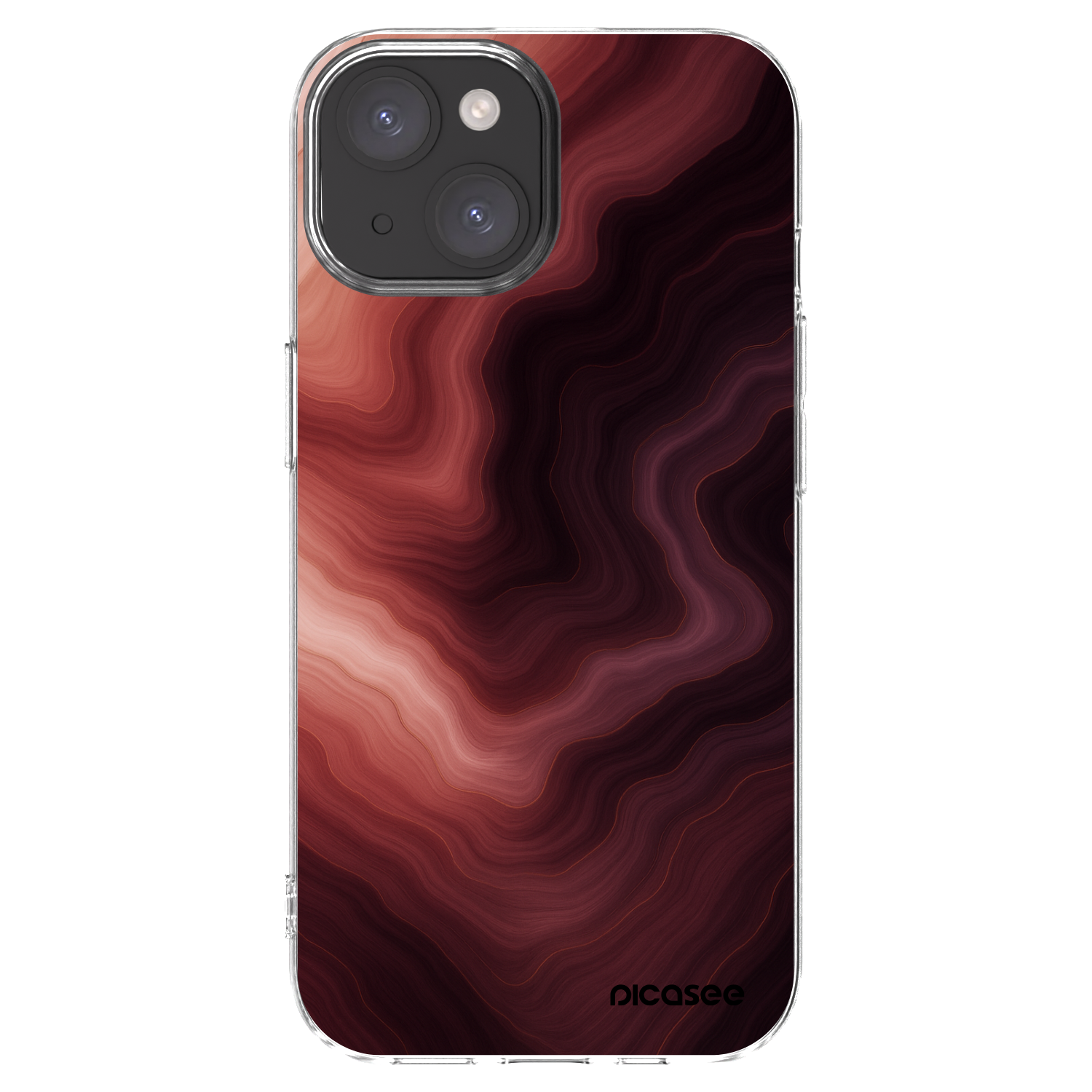 Picasee silikonski prozorni ovitek za Apple iPhone 15 - Rouge