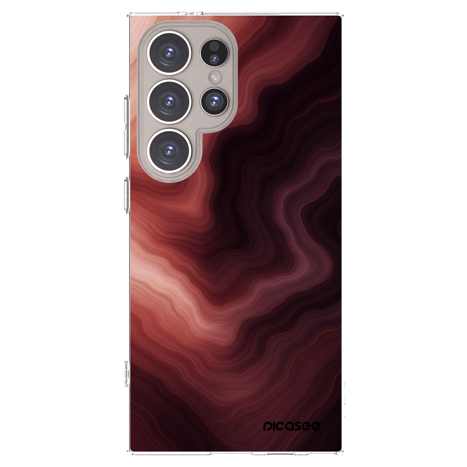 Picasee silikonski prozorni ovitek za Samsung Galaxy S24 Ultra S928B 5G - Rouge